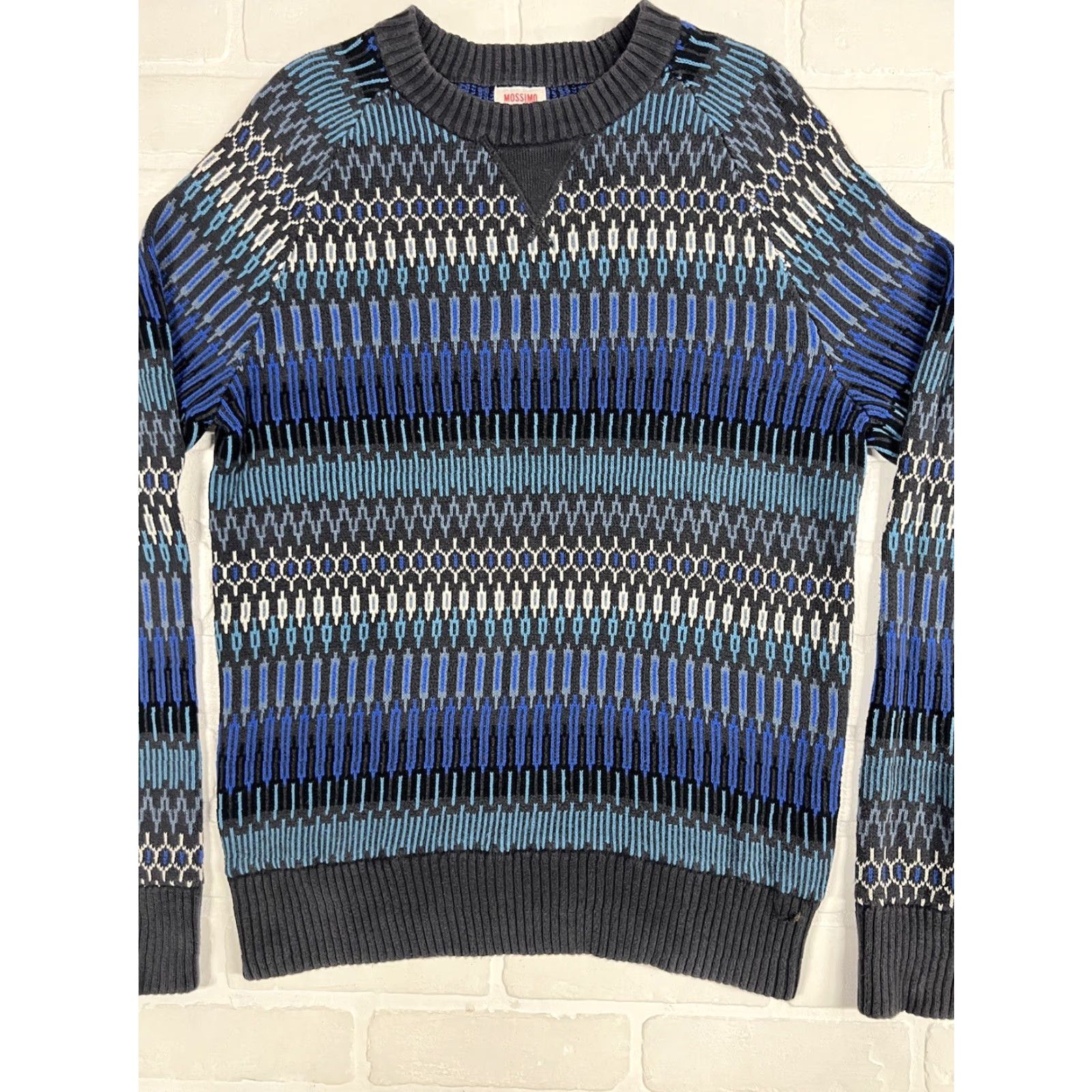 Mossimo Mossimo Crewneck Sweater Men’s S Multicolor Geometric 100% Cotton Crew Neck Long Sleeve Pullover Casual Fall Winter Spring Regular fit Breathing Size US S / EU 44-46 / 1 - 2 Thumbnail