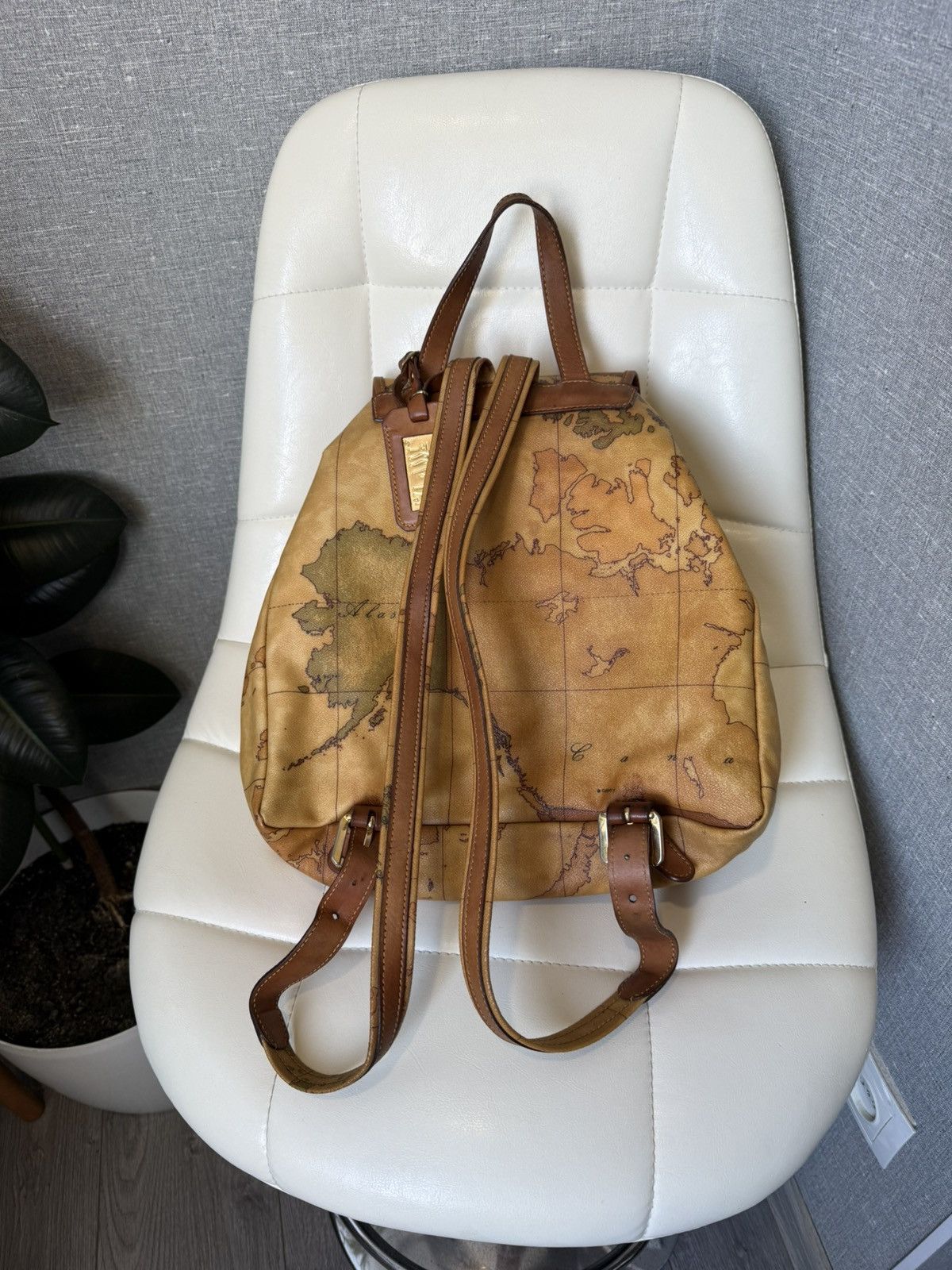 Alviero Martini ALVIERO MARTINI 1A CLASSE Geo Map Leather Backpack Size ONE SIZE - 7 Thumbnail