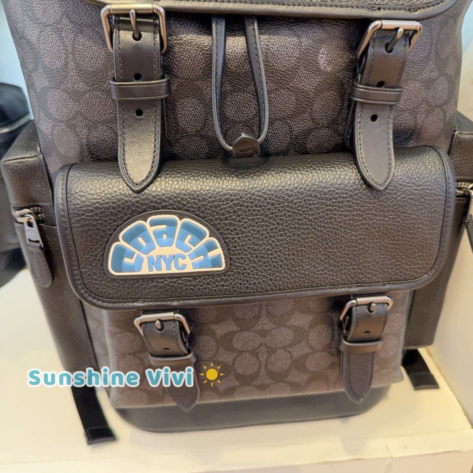 Coach NWT Coach Large Sprint Backpack Canvas Patches CBM49 Size ONE SIZE - 2 Thumbnail
