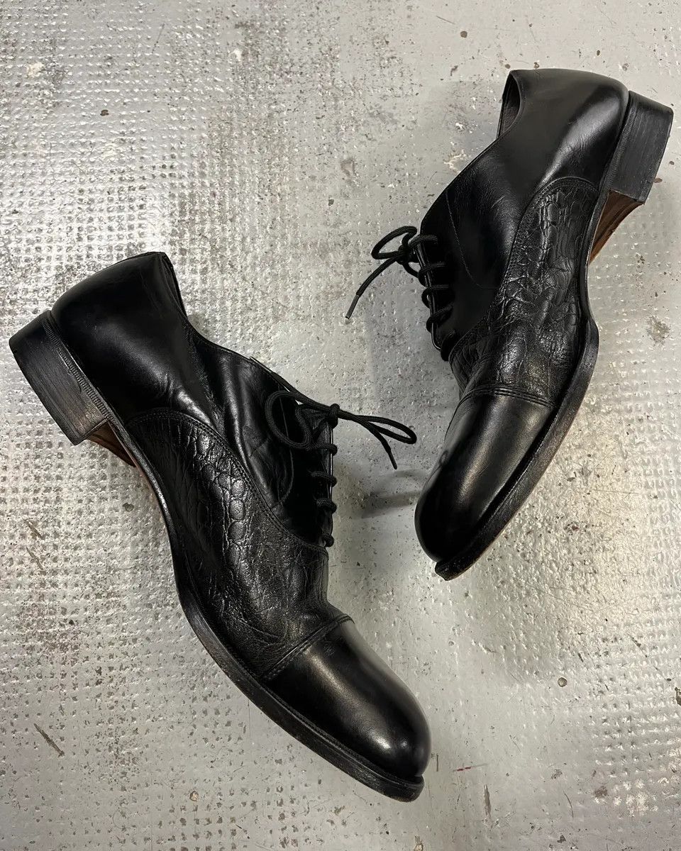 Yves Saint Laurent 1990s Yves Saint Laurent Black Leather Oxford Shoes Size US 9 / EU 42 - 4 Thumbnail