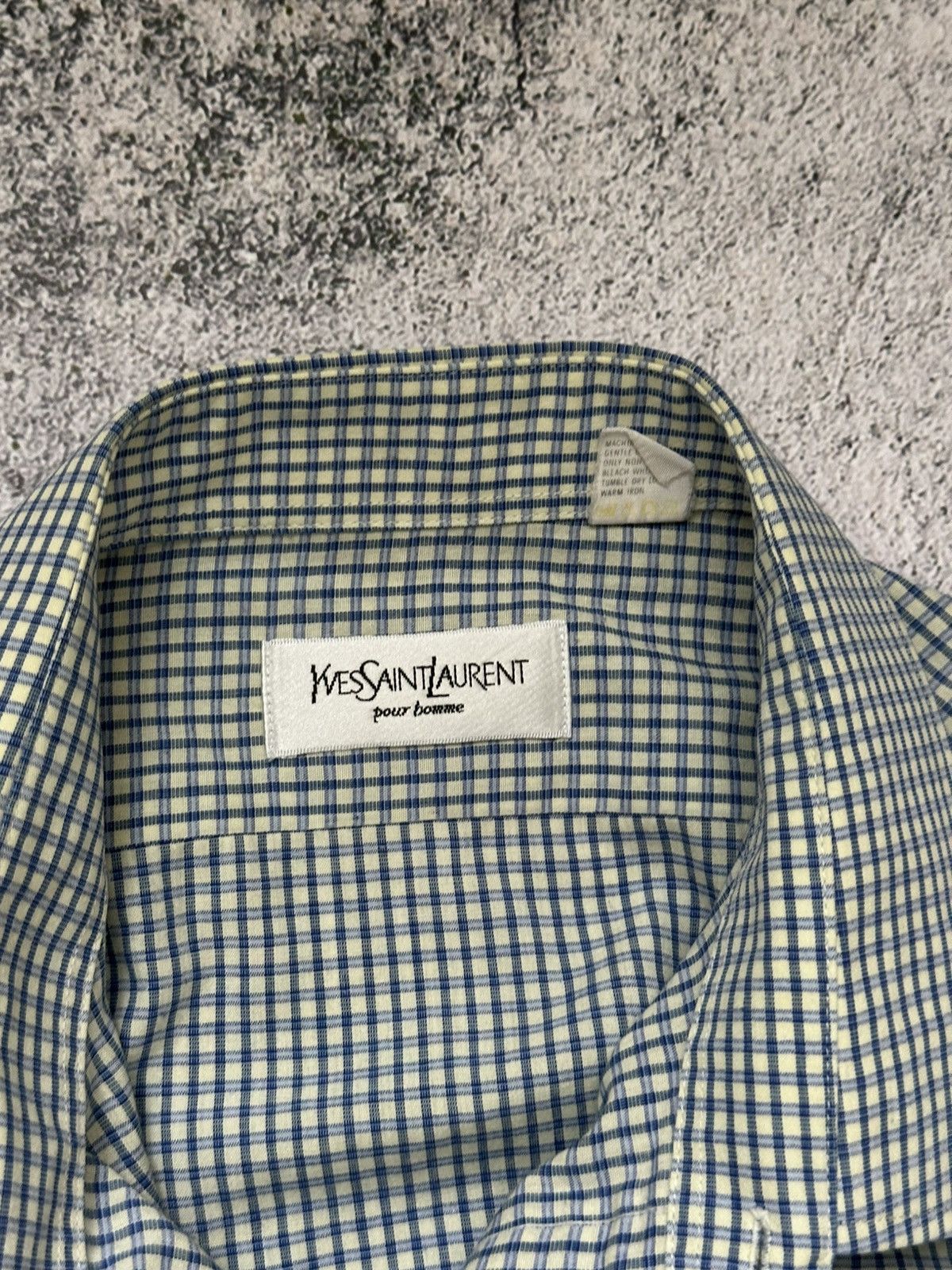 Yves Saint Laurent Yves Saint Laurent Dress Shirt Logo Size US XL / EU 56 / 4 - 9 Thumbnail