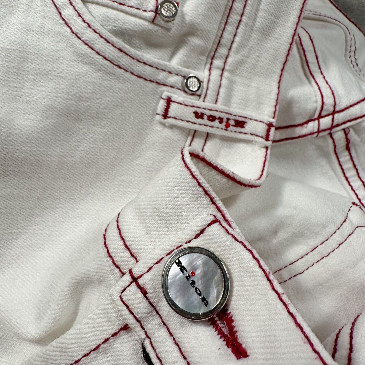 Kiton KITON Limited Edition Selvedge Denim Jeans In White Size US 40 / EU 56 - 12 Thumbnail