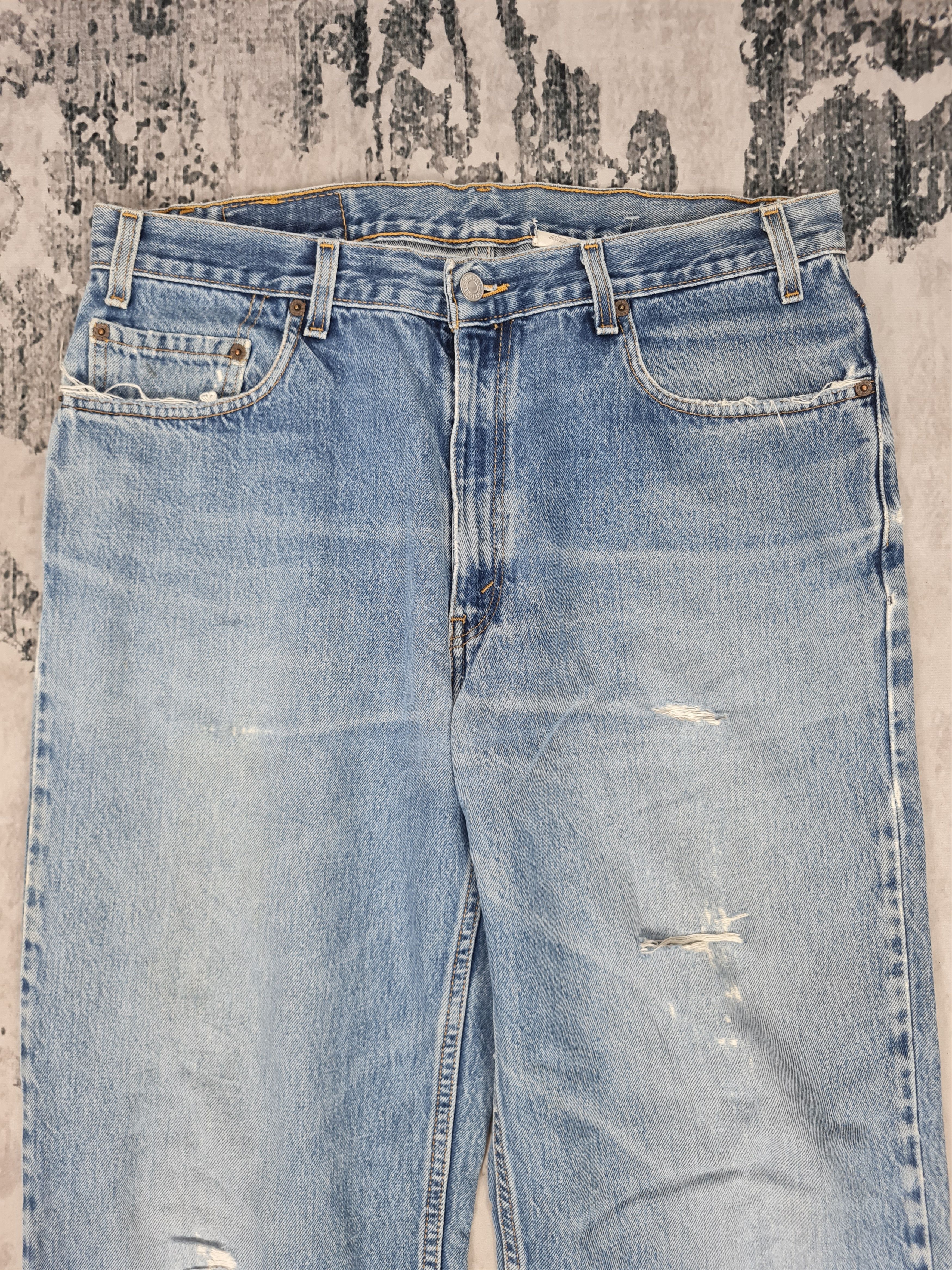 Levi's Vintage Clothing Vtg 90's LEVIS Ripped Faded Stain Jeans L0364 Size 36X31.5 Size US 36 / EU 52 - 4 Thumbnail