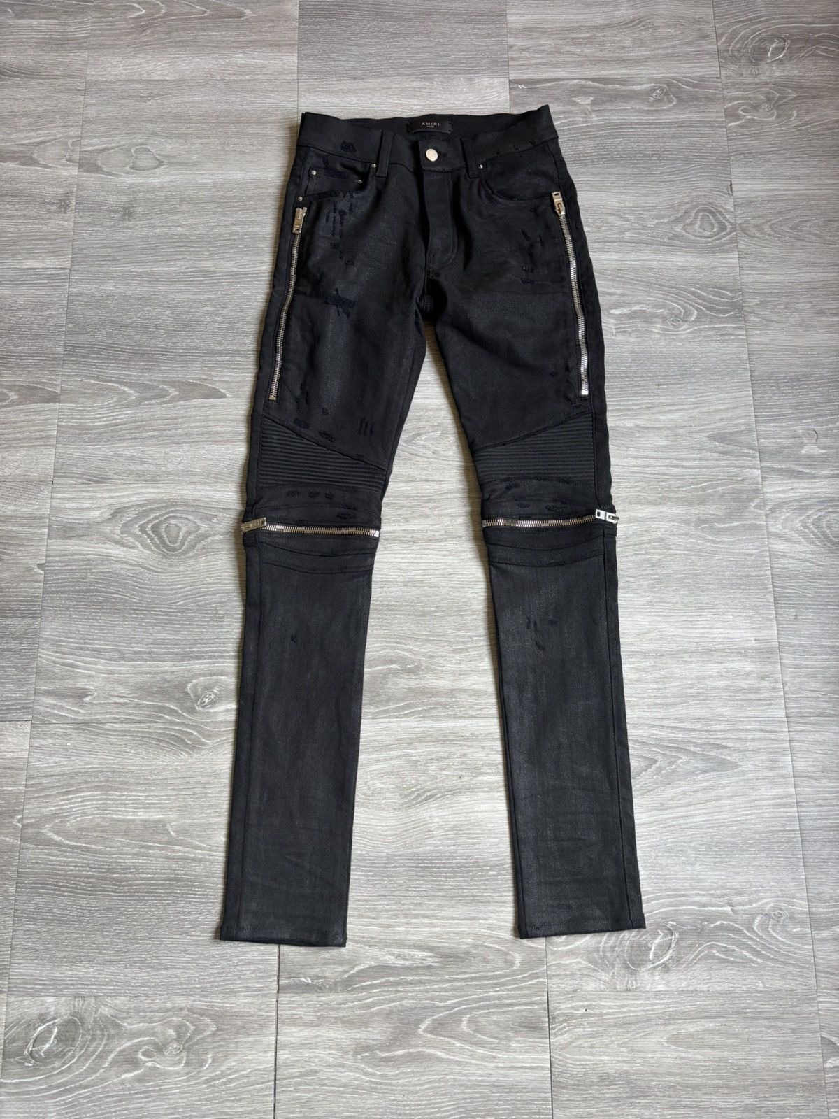 Amiri Rare: AMIRI Black MX2 Biker Demin Jeans | Grailed