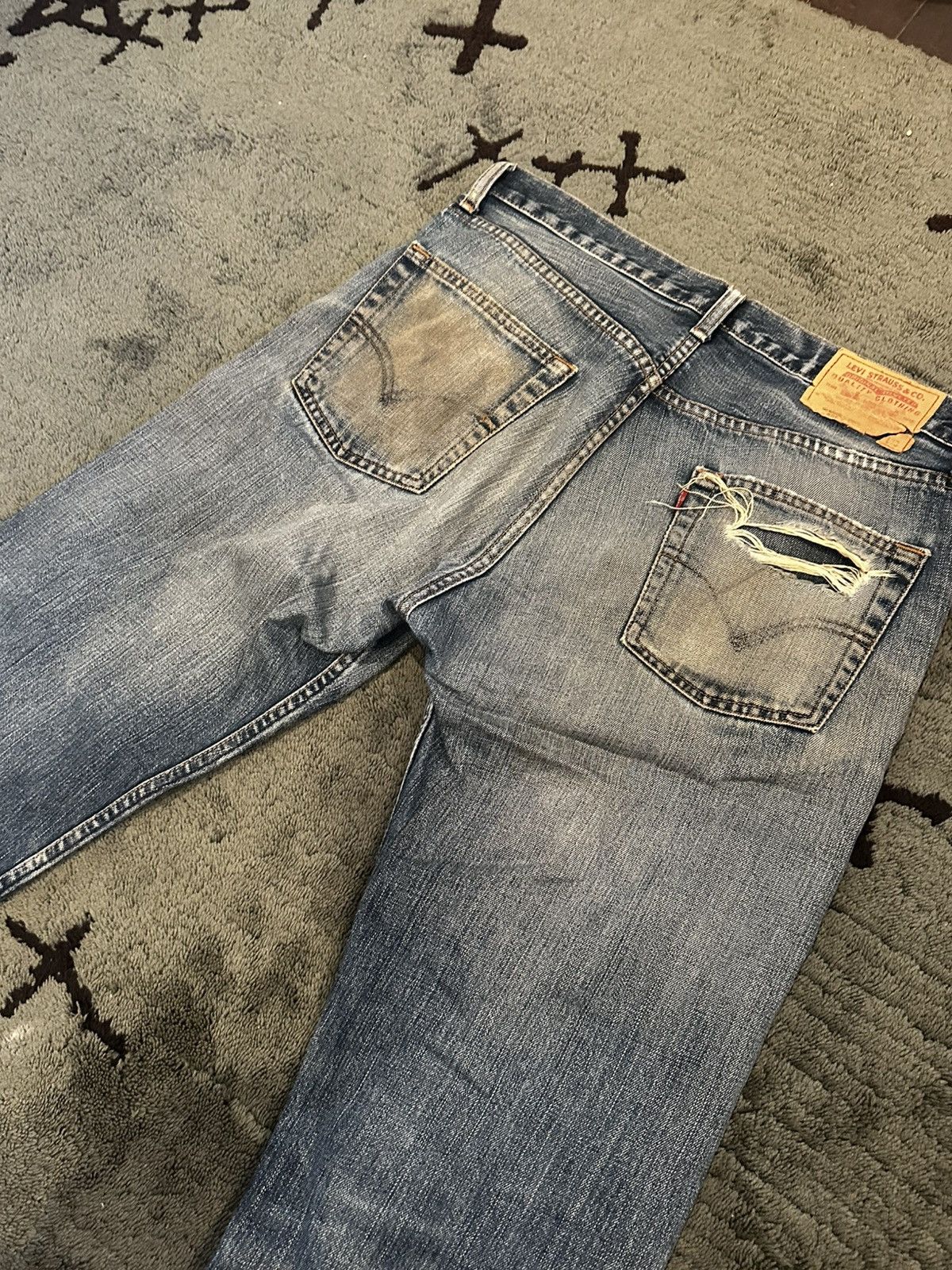 Levi's Rare Vintage Distressed Mud Wash Levis Pants Size US 34 / EU 50 - 3 Thumbnail