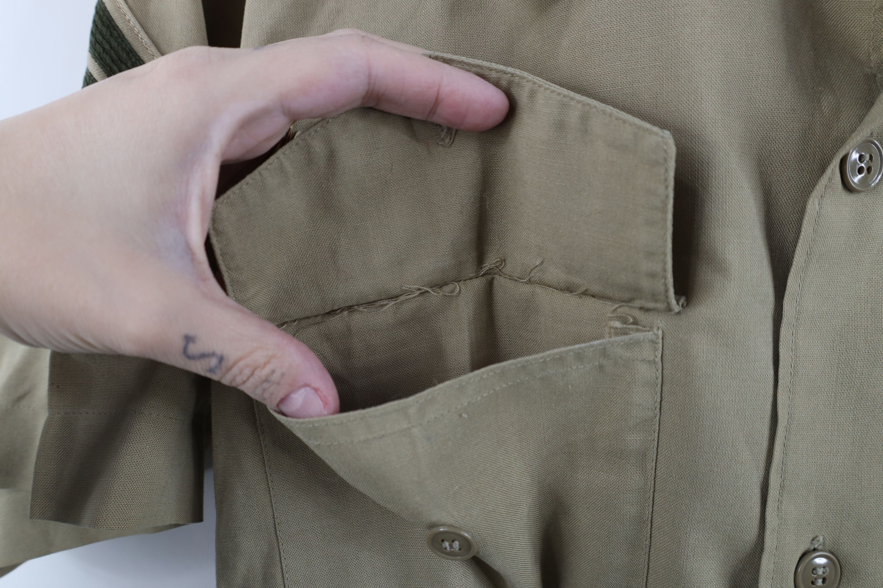Vintage Vintage 60s 70s Vietnam War Military Field Button Shirt Size US L / EU 52-54 / 3 - 7 Thumbnail