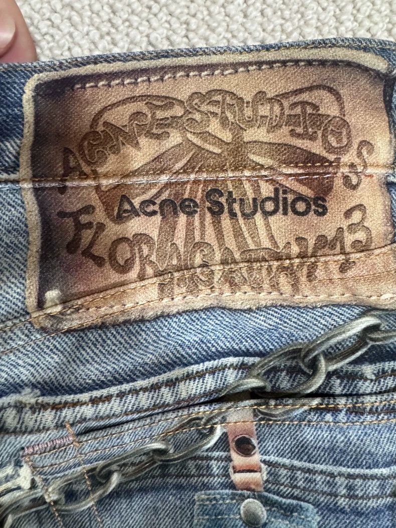 Acne Studios Acne Studios 3D trouser chain printing blue jeans Size 32" / US 10 / IT 46 - 5 Thumbnail