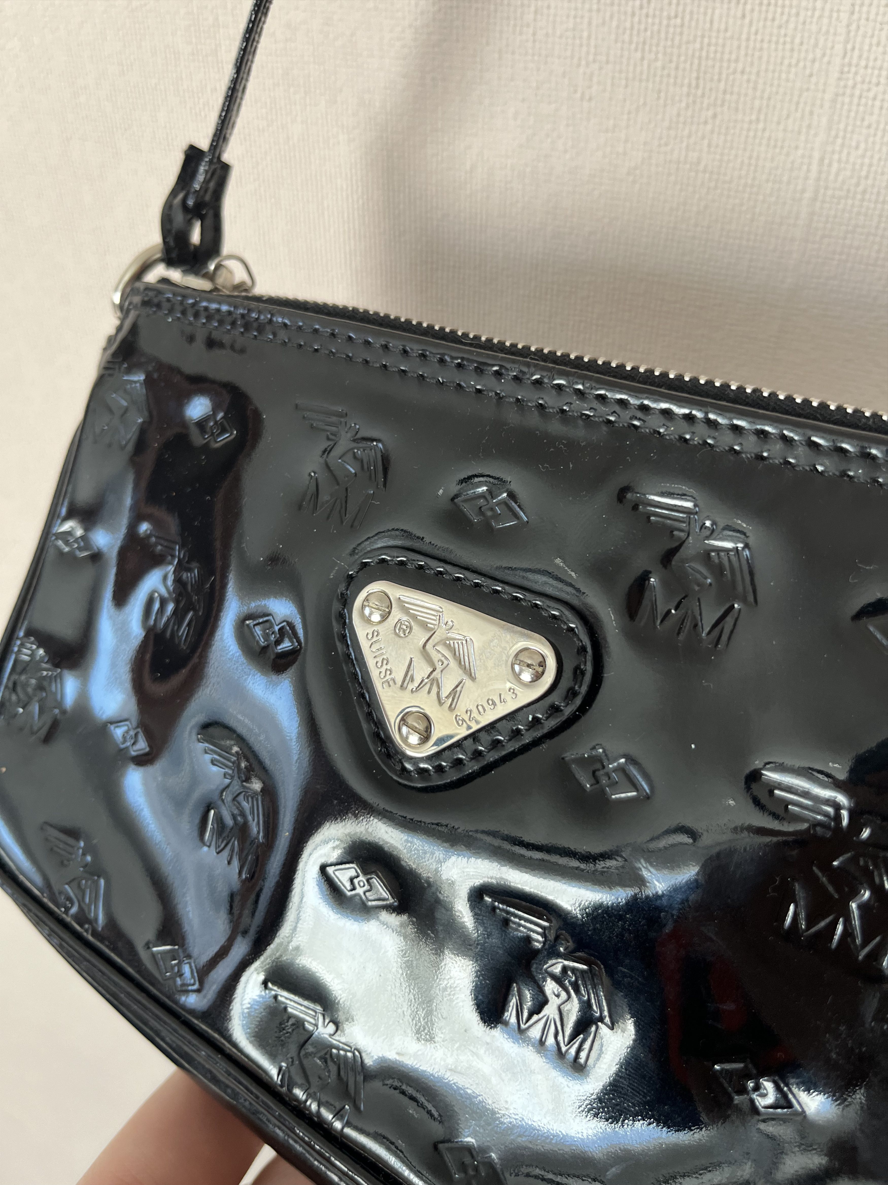 Maison Mollerus MAISON MOLLERUS Black Shoulder Bag Embossed Logo Baguette Size ONE SIZE - 7 Thumbnail
