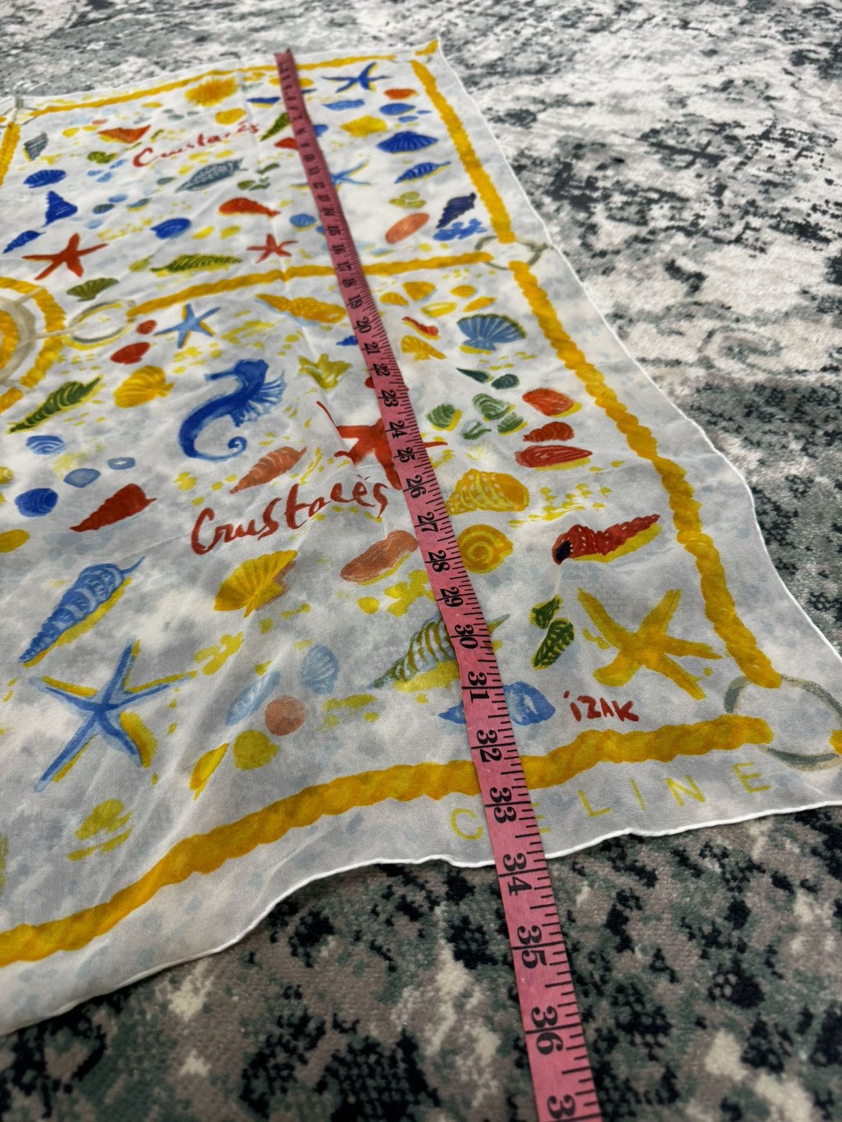 Celine CELINE IZAK ZENOU COQUILLAGES ET CRESTACES SILK SCARF Size ONE SIZE - 10 Thumbnail