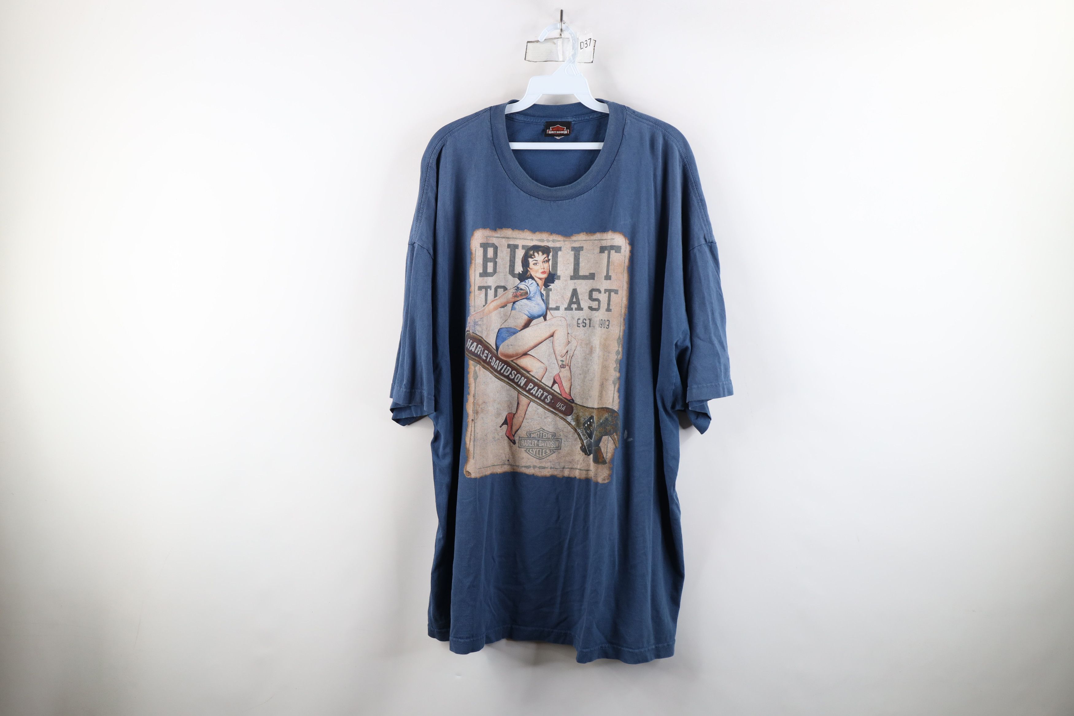 Harley Davidson × Vintage Vintage Y2K Harley Davidson Pin Up Girl Short Sleeve T-Shirt Size US XXL / EU 58 / 5 - 1 Thumbnail