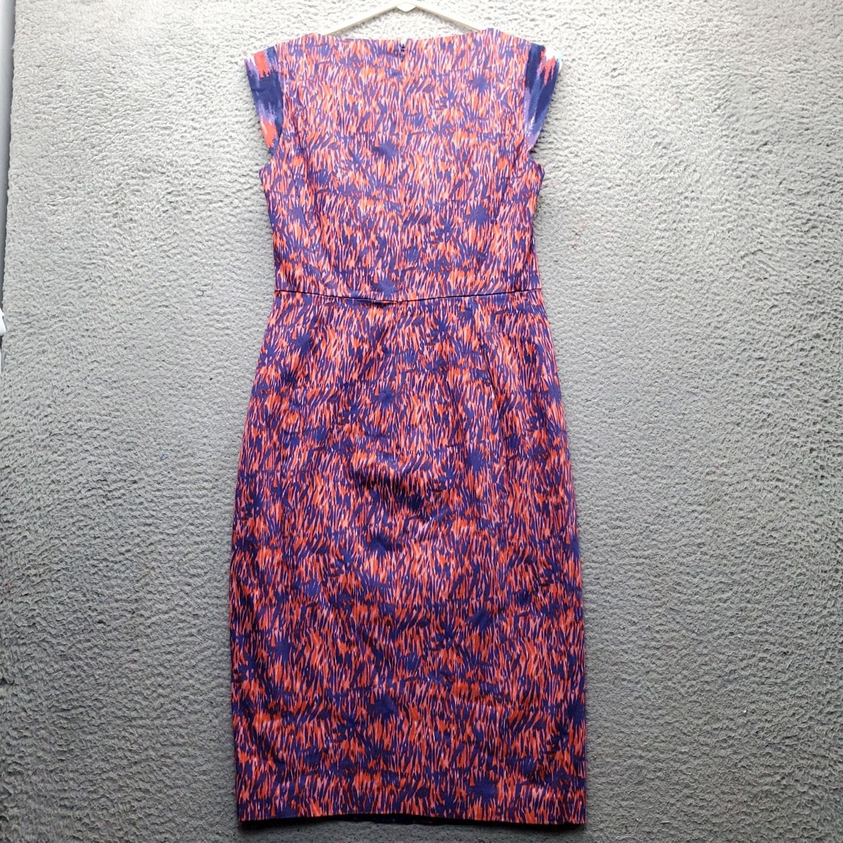 French Connection French Connection Women Ikat Cap Sleeve Sheath Dress 8 Multicolor Sleeveless Back Zip Lined Size M / US 6-8 / IT 42-44 - 2 Thumbnail