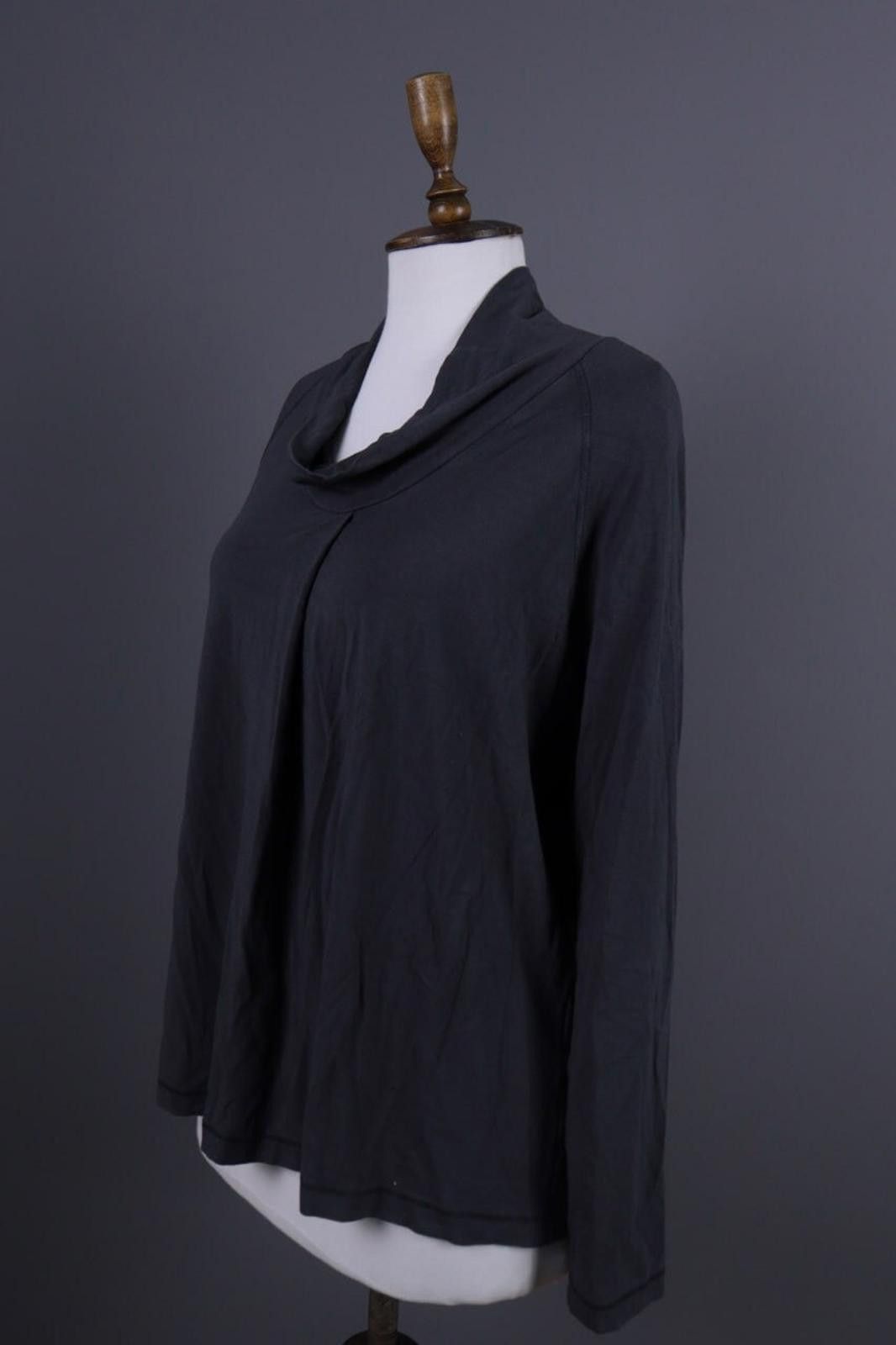 Oscar De La Renta Oska Gray Lagenlook Cowl Neck Pullover Tunic Shirt Size 2 Size XS / US 0-2 / IT 36-38 - 3 Thumbnail