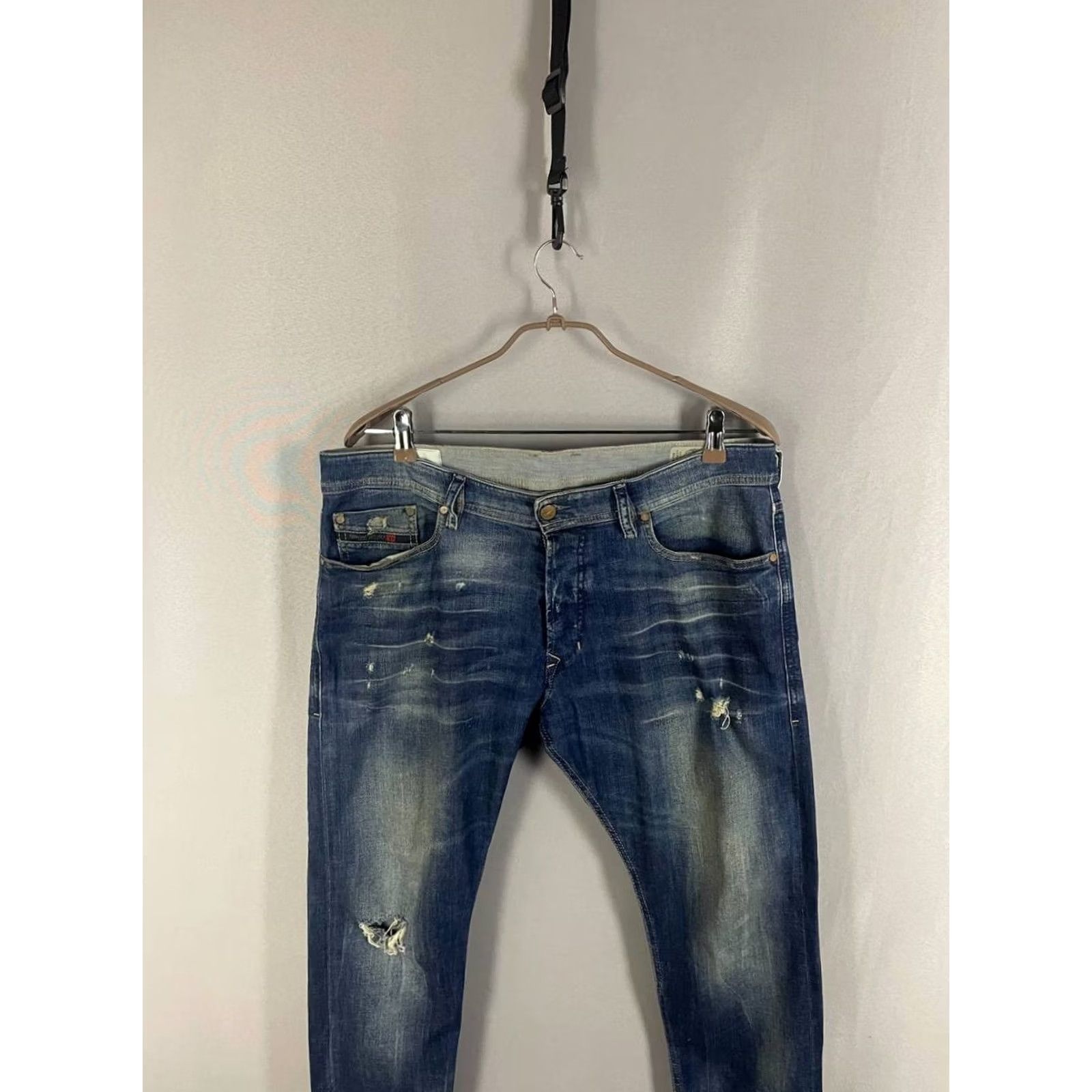 Diesel Diesel Jeans Tepphar Jeans Carrot Regular Blue Cotton Denim 5-Pocket 36w 29in Inseam Mens Standards Size US 32 / EU 48 - 5 Thumbnail