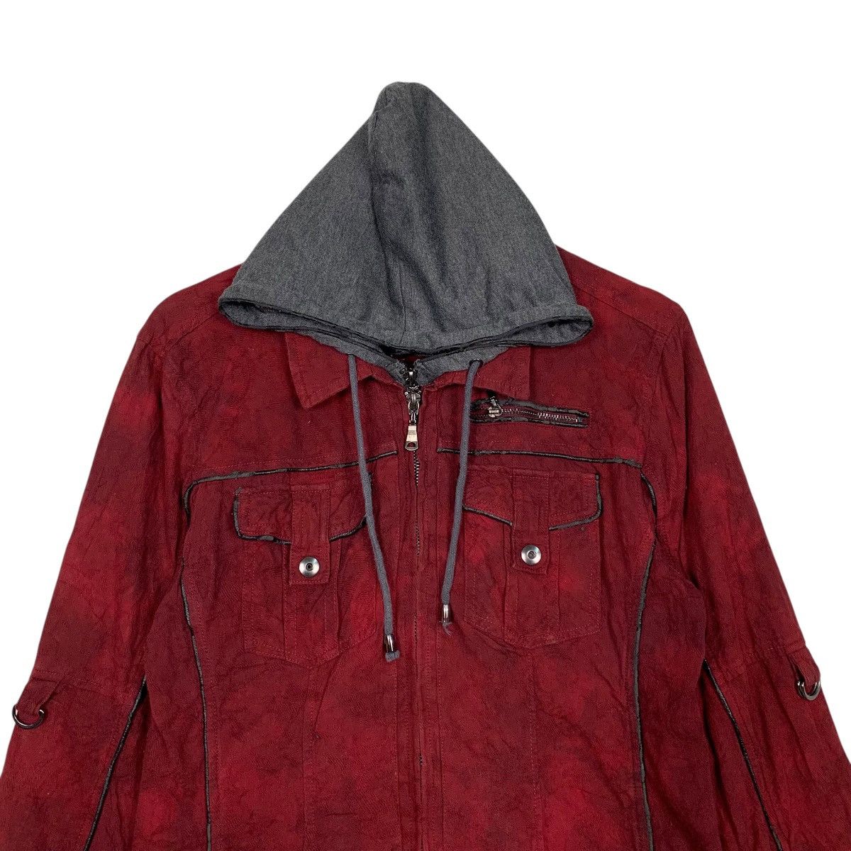 semanticdesign Semantic Design Hooded Red Jacket Size M / US 6-8 / IT 42-44 - 2 Thumbnail