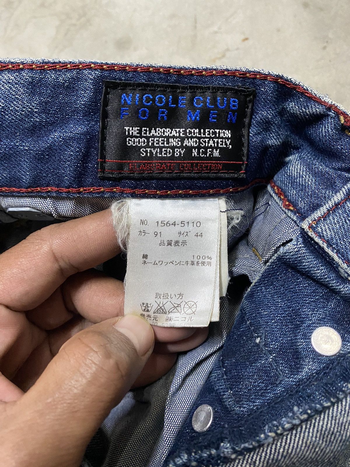 Hysteric Glamour × Nicole Club × Tornado Mart Japanese Nicole Distressed Slim Straight Denim p137 Size US 31 - 11 Thumbnail