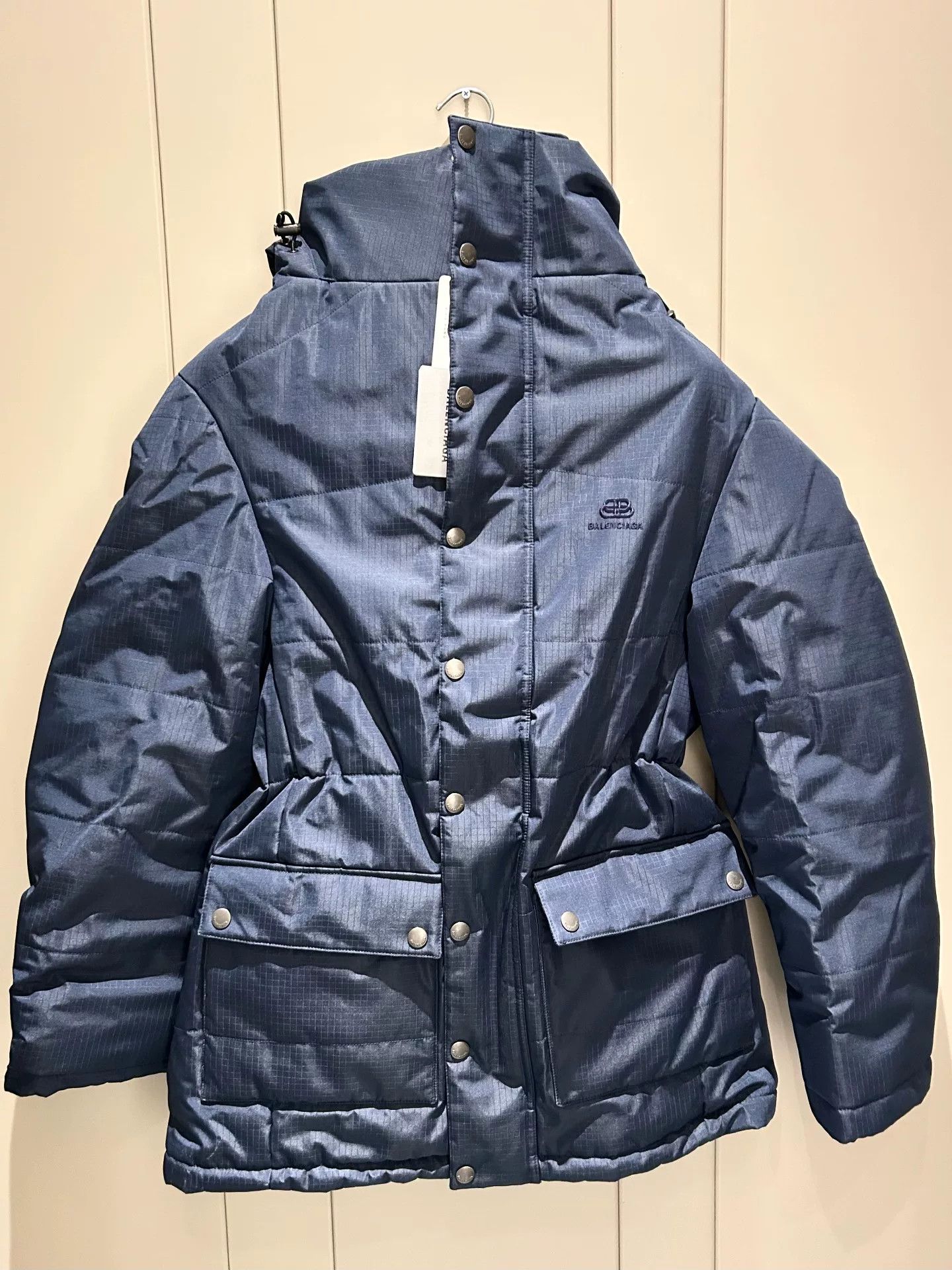 Balenciaga Men's High-Neck Hooded Coat