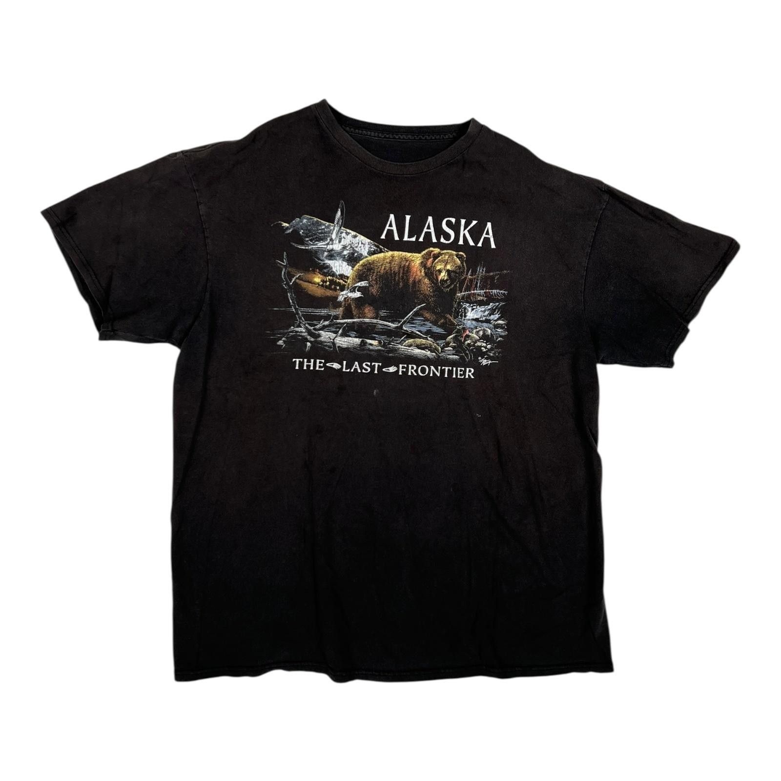 Other Vintage Alaska Bear T-Shirt Mens Large Black "The Last Front Size US L / EU 52-54 / 3 - 1 Thumbnail