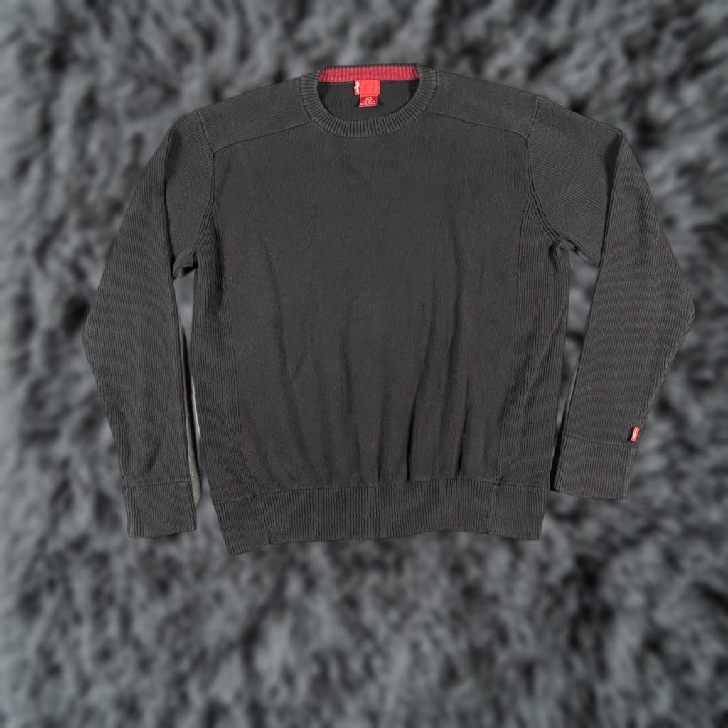 Levi's Levi's Sweater Mens Large Black Crewneck Pullover Knit Cotton Long Sleeve Classic Size US L / EU 52-54 / 3 - 1 Thumbnail