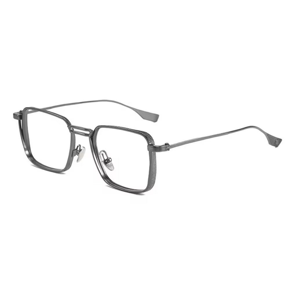 Jewelry x Vintage Office Casual Metal Basic Streetwear Glasses in Silver, Men's