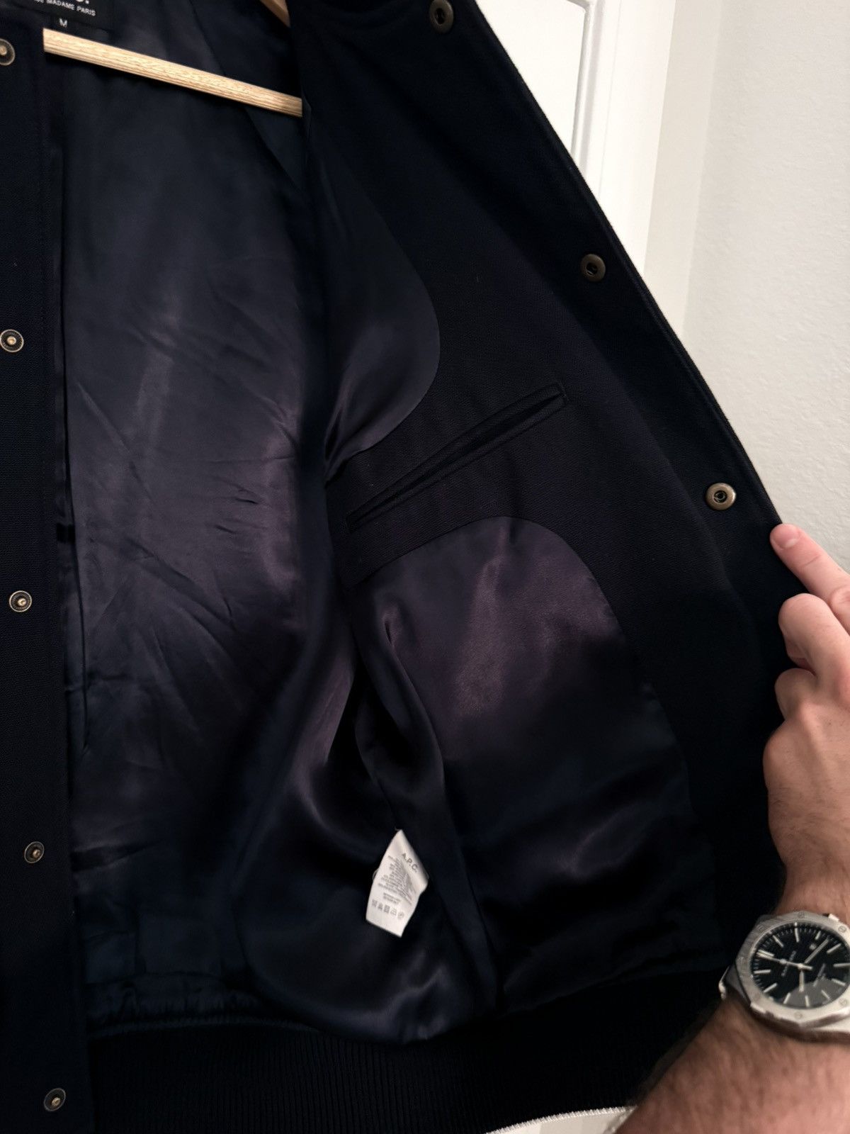 A.P.C. A.P.C. Navy Varsity Jacket Size US M / EU 48-50 / 2 - 6 Thumbnail