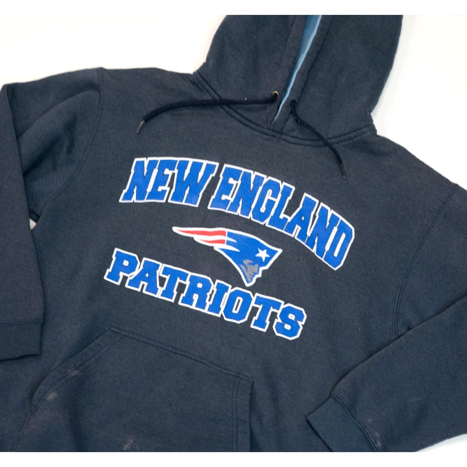 NFL New England Patriots Hoodie Mens Size M Blue Navy Distressed NFL Kenpo Pullover Hoodie, Logo, Pockets, All Seasons, Football, Sportswear Size US M / EU 48-50 / 2 - 2 Thumbnail