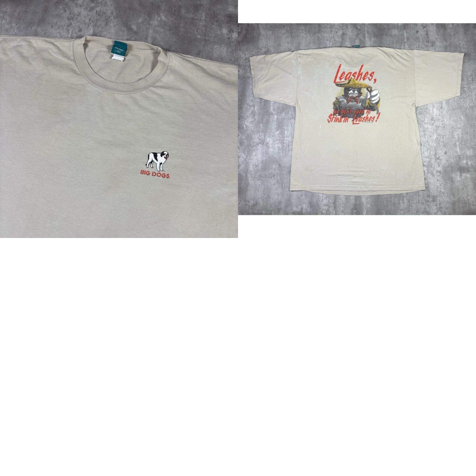 Big Dogs VINTAGE Big Dogs T Shirt Double Sided Graphic Print 2XL Adult Mens 90s Brown Cotton Crew Neck Short Sleeve Graphic Print Size US XXL / EU 58 / 5 - 9 Thumbnail