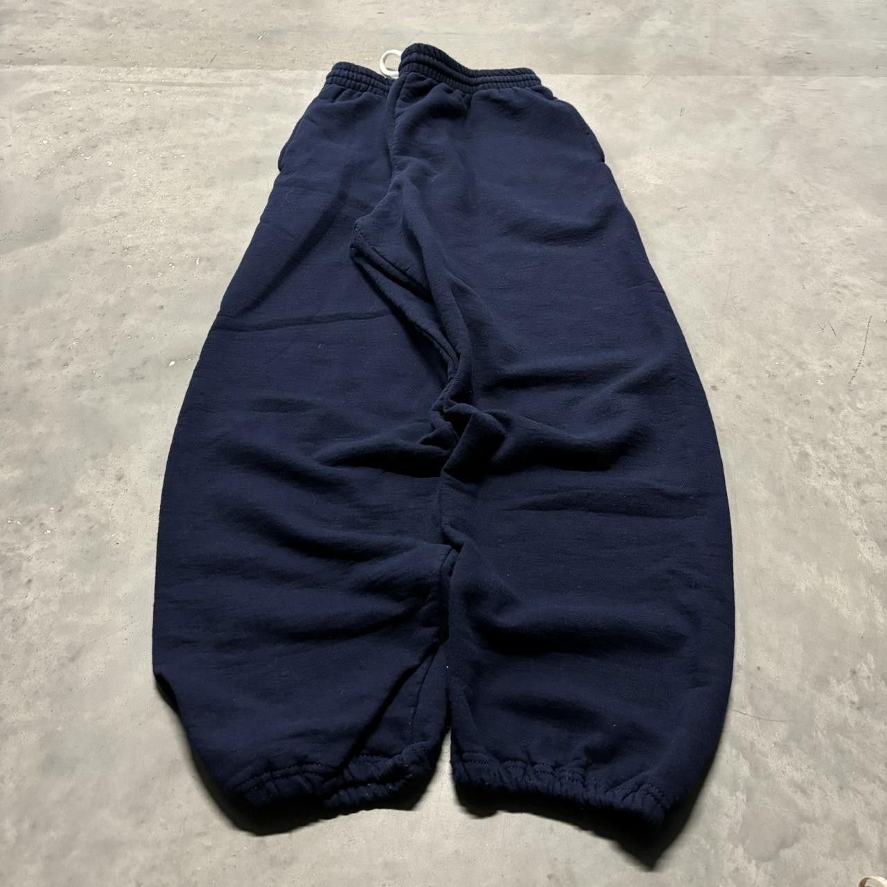 Japanese Brand × Vintage Crazy Vintage Y2K/2000s Navy Blue Skater Essential Sweatpants! Size US 30 / EU 46 - 3 Thumbnail