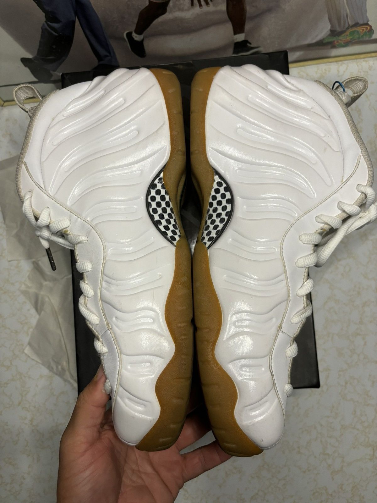 Jordan Brand Foamposite Nike Gucci white Size US 12 / EU 45 - 3 Thumbnail