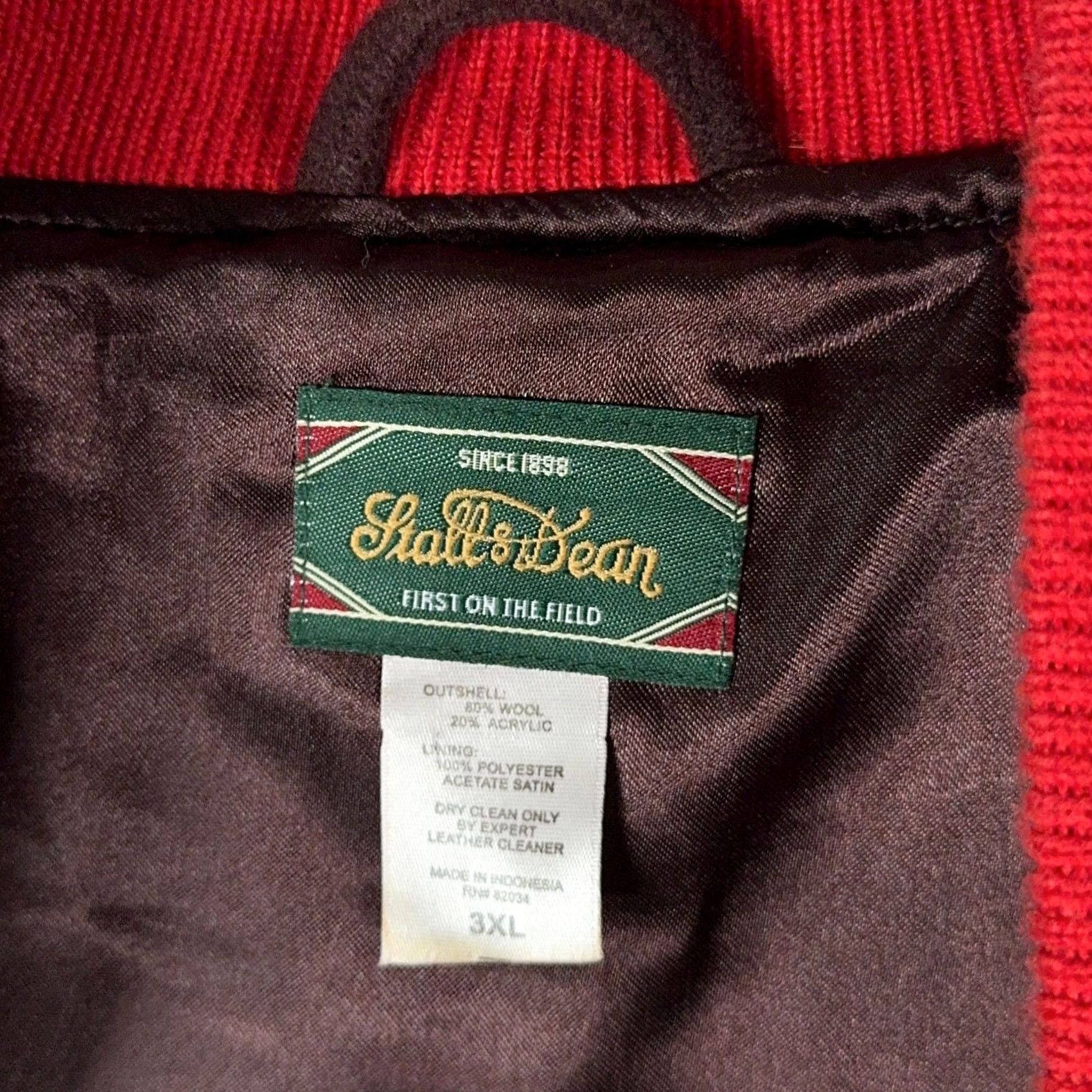 Vintage VINTAGE Stall & Dean Brown University Varsity Jacket 3XL Wool Letterman Ivy League Brown Maroon Satin Lined Full Zip Embroidered Limited Edition Mens Size US XXL / EU 58 / 5 - 4 Thumbnail