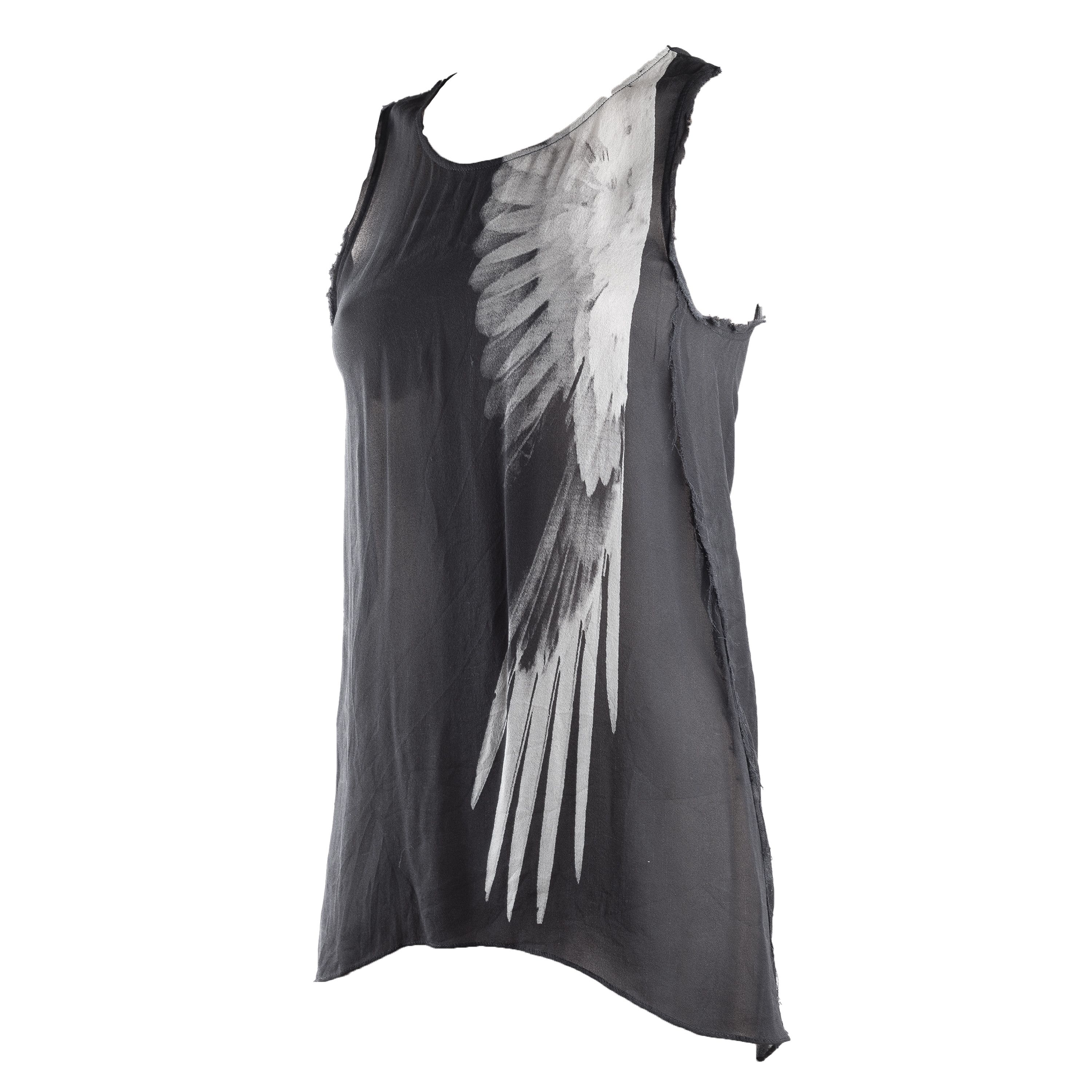Helmut Lang Helmut Lang "Wing" Black Silk Tank Top (S) Size S / US 4 / IT 40 - 2 Thumbnail