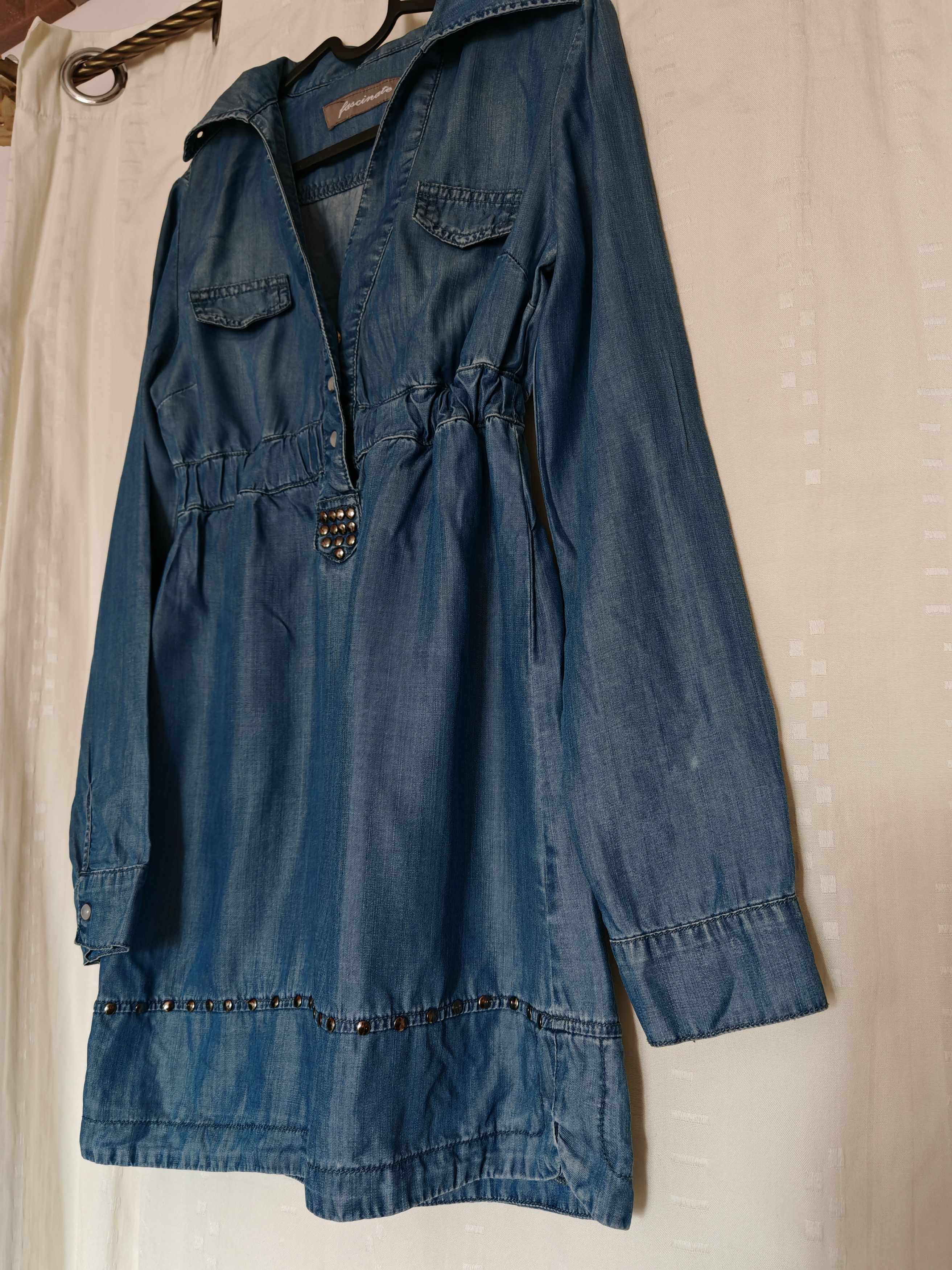 Designer Vintage Facinate Denim Lyocell Mini Embellished Dress size S Size S / US 4 / IT 40 - 2 Thumbnail