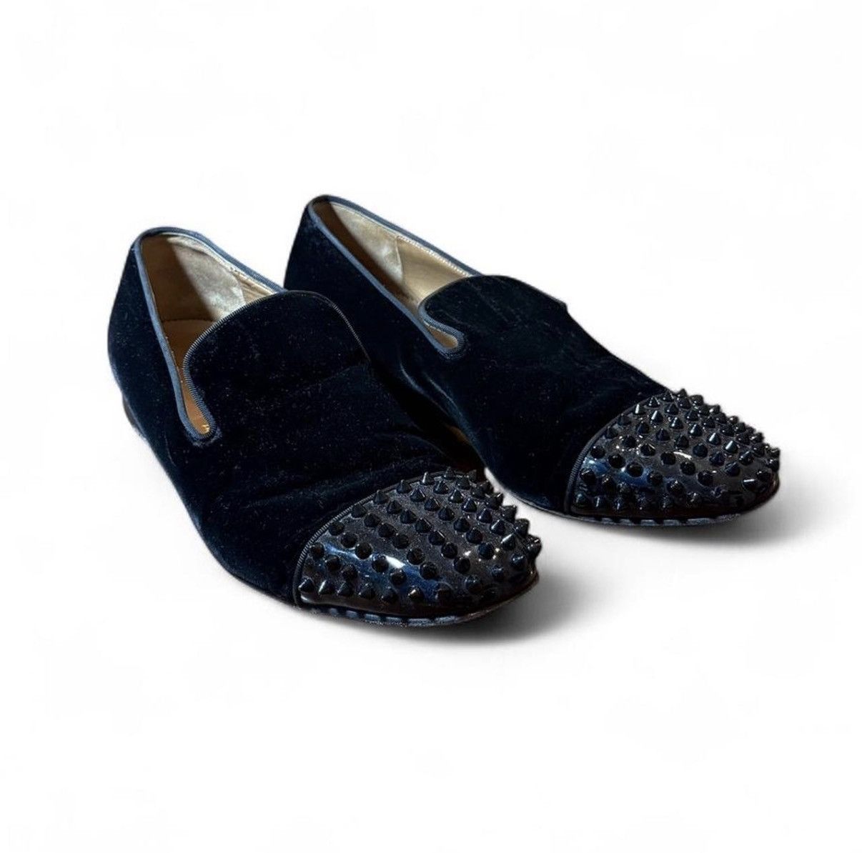 Christian Louboutin Christian Louboutin Men’s Spooky Flat Velvet Spiked Loafer Size US 10.5 / EU 43-44 - 3 Thumbnail