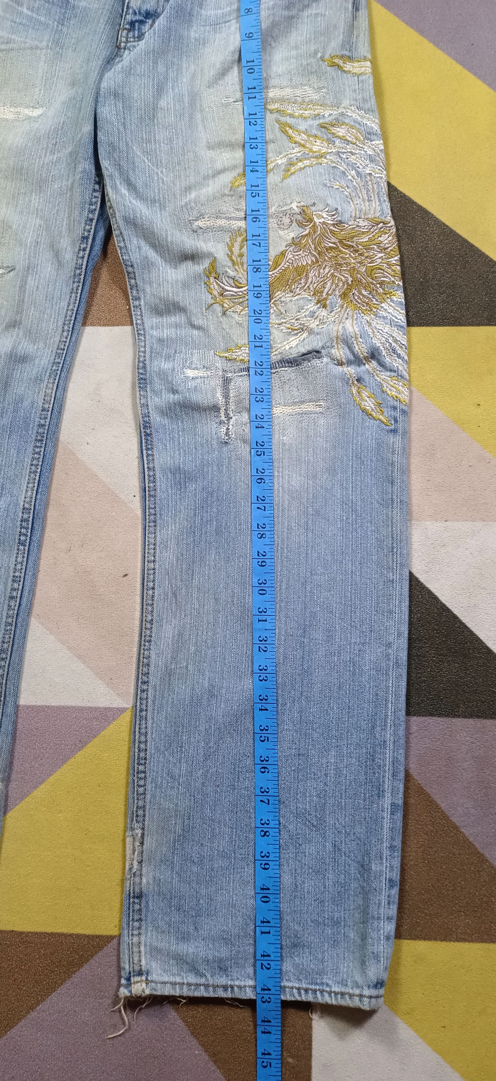 Japanese Brand × Vintage Seiden Sukajan Karakuri Style Distressed Jeans Size US 32 / EU 48 - 21 Thumbnail