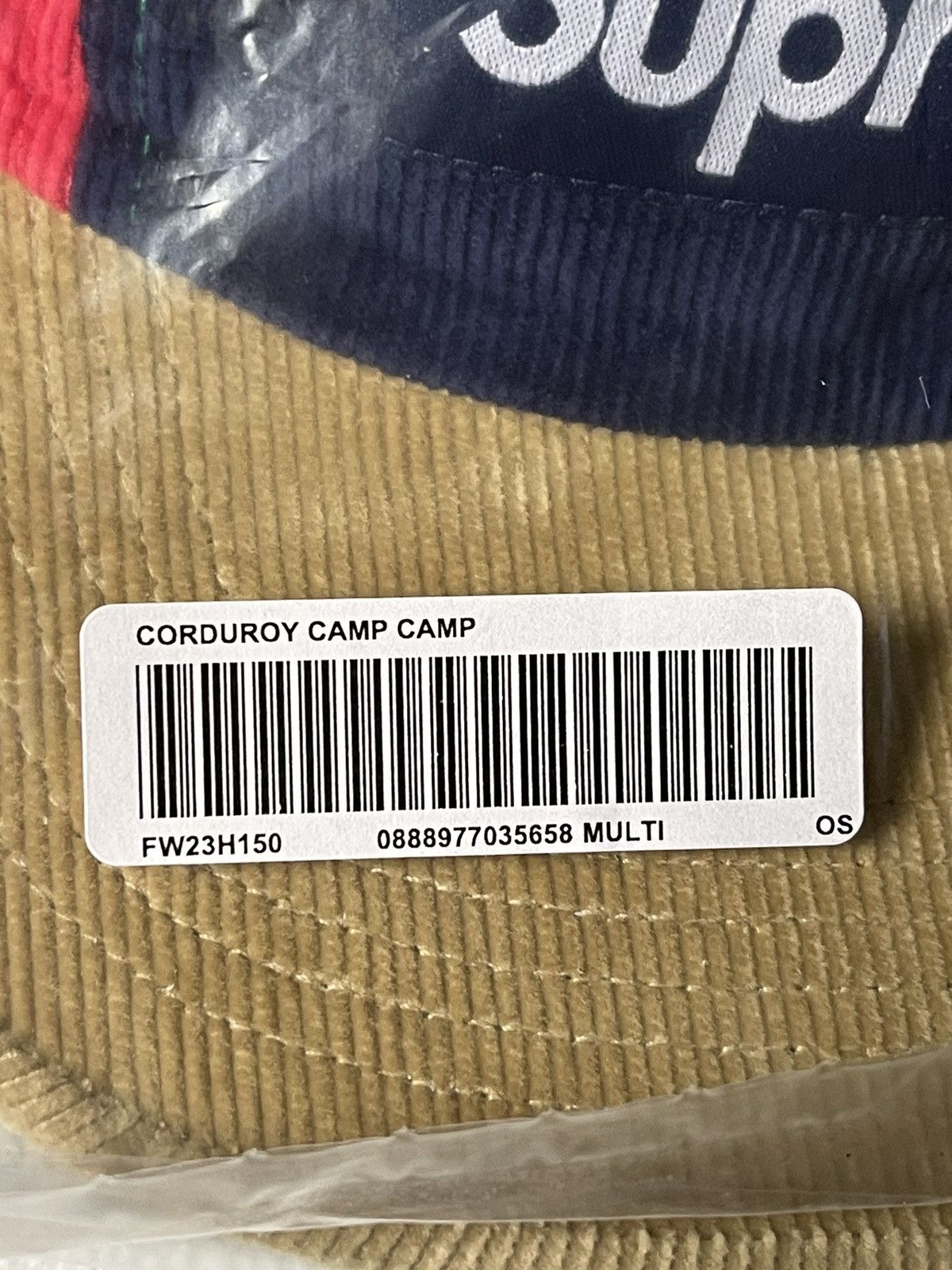 Supreme Color Blocked Corduroy Camp Cap Size ONE SIZE - 4 Thumbnail