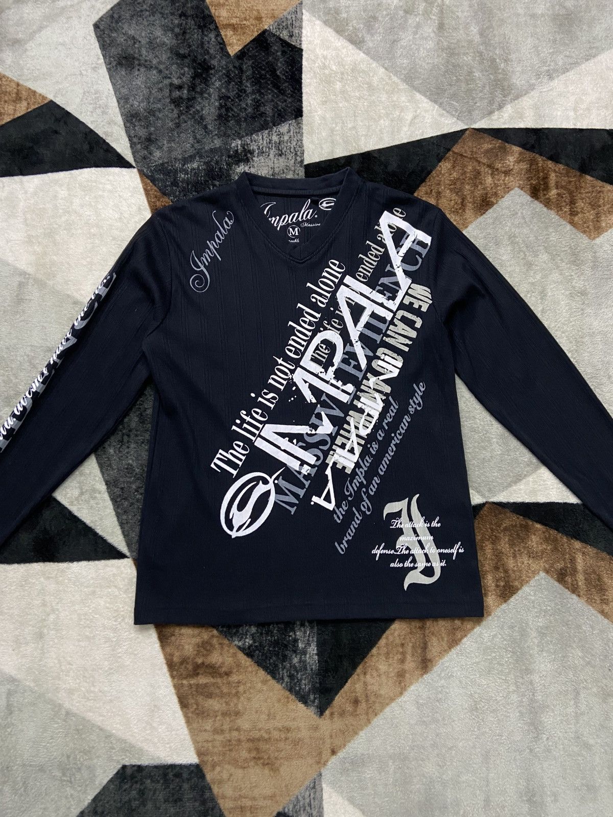 Hysteric Glamour 2000s Impala Poem Goth Graphic Embroidery Thermal Longsleeve Size US M / EU 48-50 / 2 - 6 Thumbnail