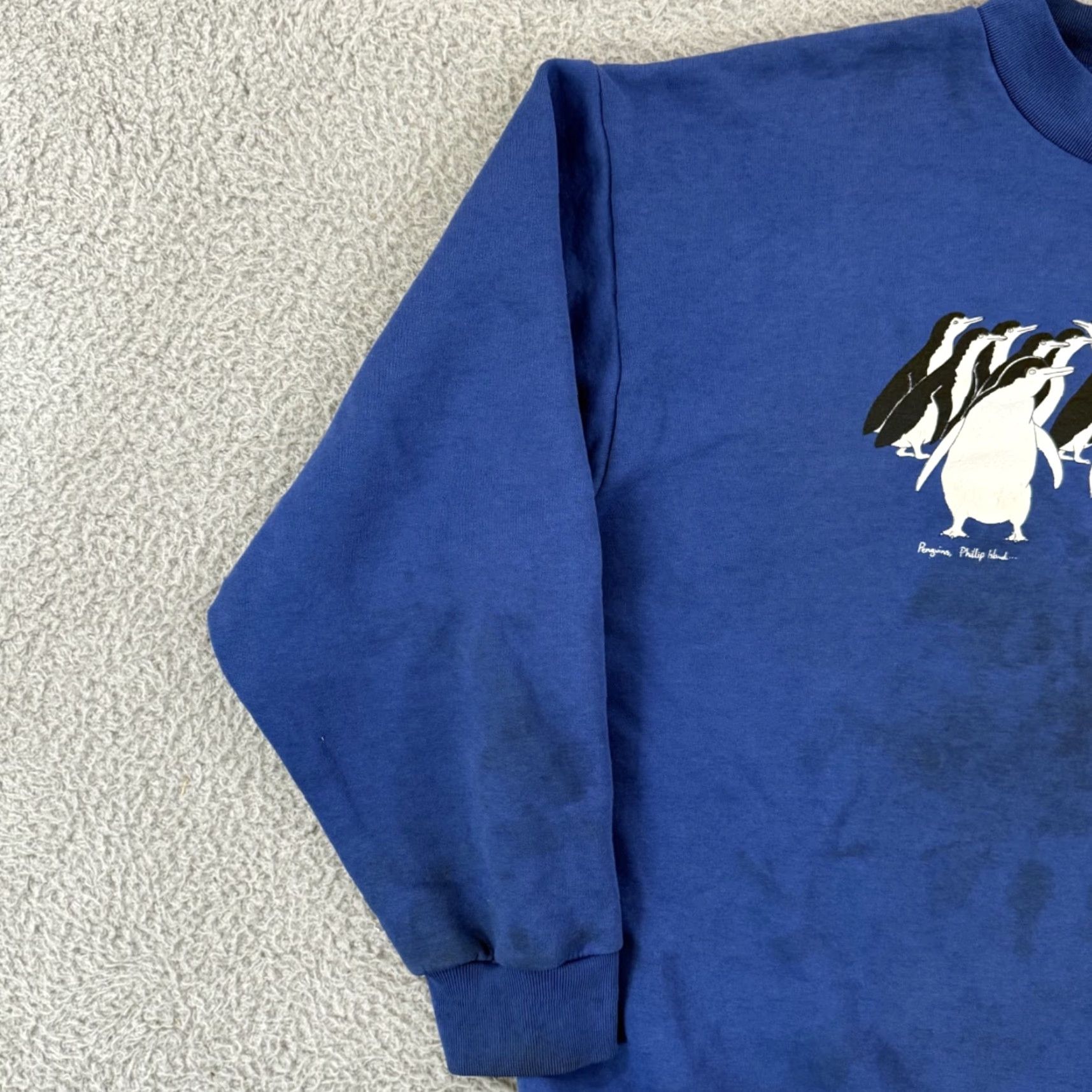 Vintage VINTAGE Penguin Sweatshirt Mens Large Blue 90s Long Sleeve Crewneck Pullover USA Size US L / EU 52-54 / 3 - 4 Thumbnail