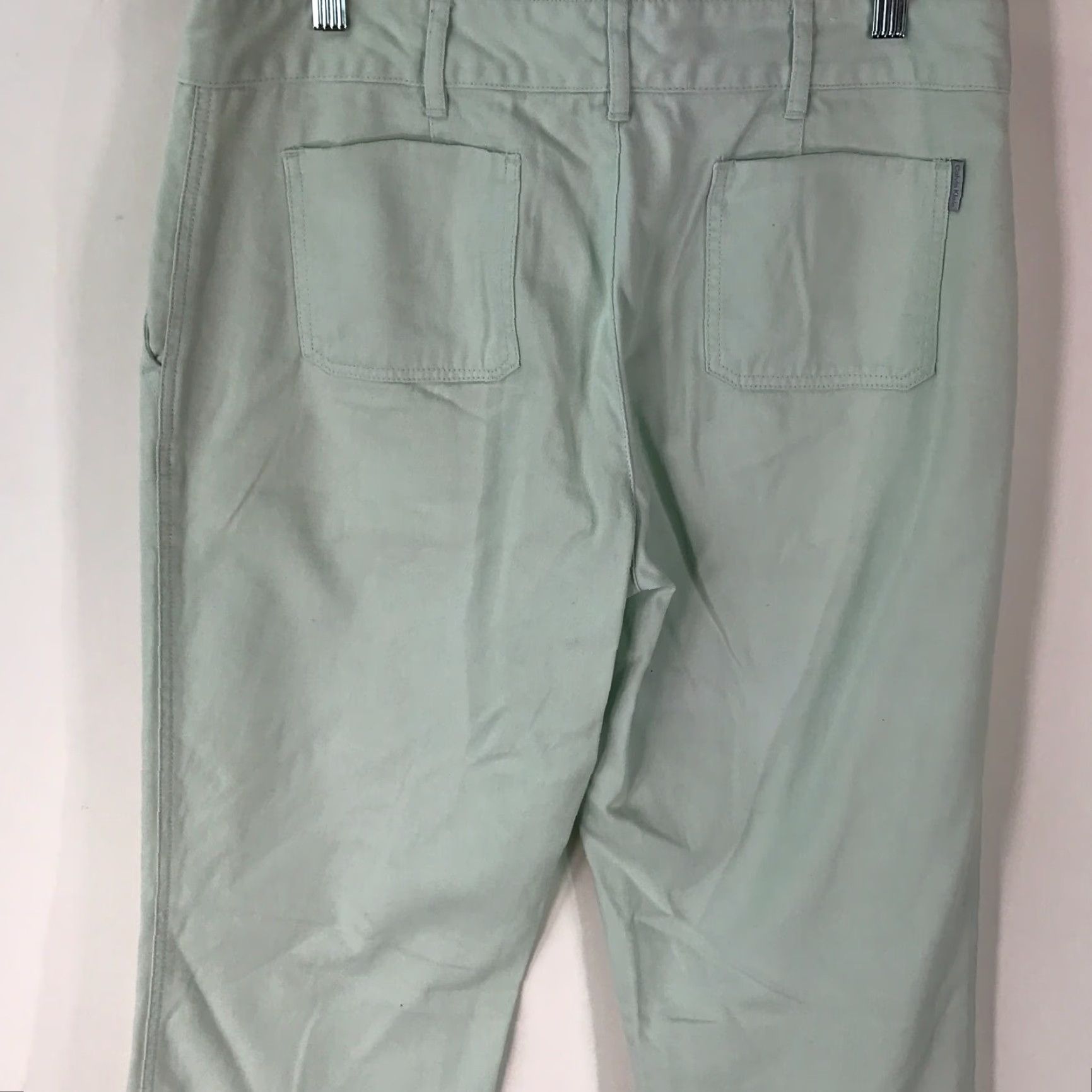Calvin Klein Calvin Klein Dress Pant Women Flat Front Pista Green Size 8 100% Cotton Casual Trousers Pants Size 30" / US 8 / IT 44 - 4 Thumbnail