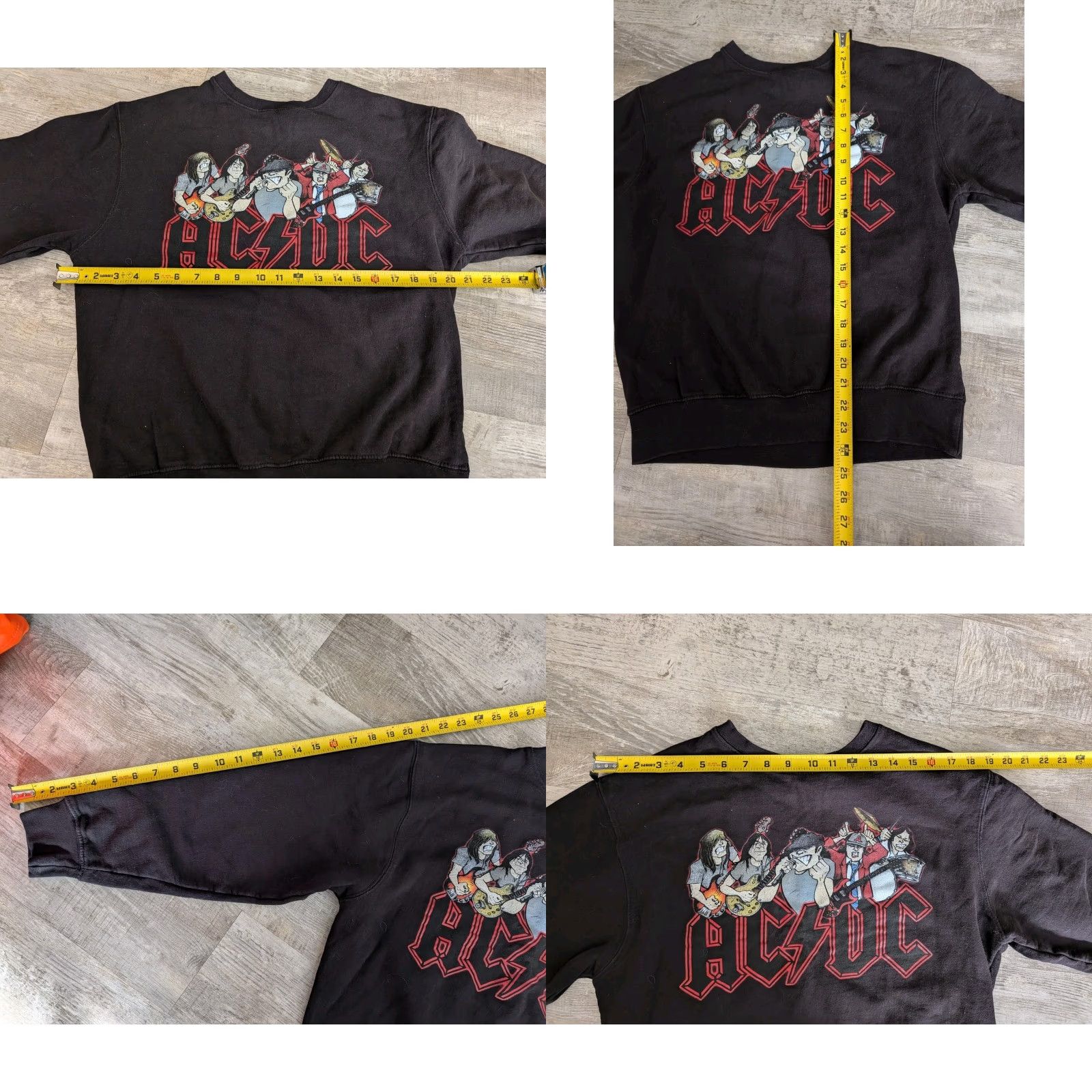 Vintage ACDC Size Small Crewneck Sweatshirt by Tramever Caricature Graphic Band Size S / US 4 / IT 40 - 8 Thumbnail