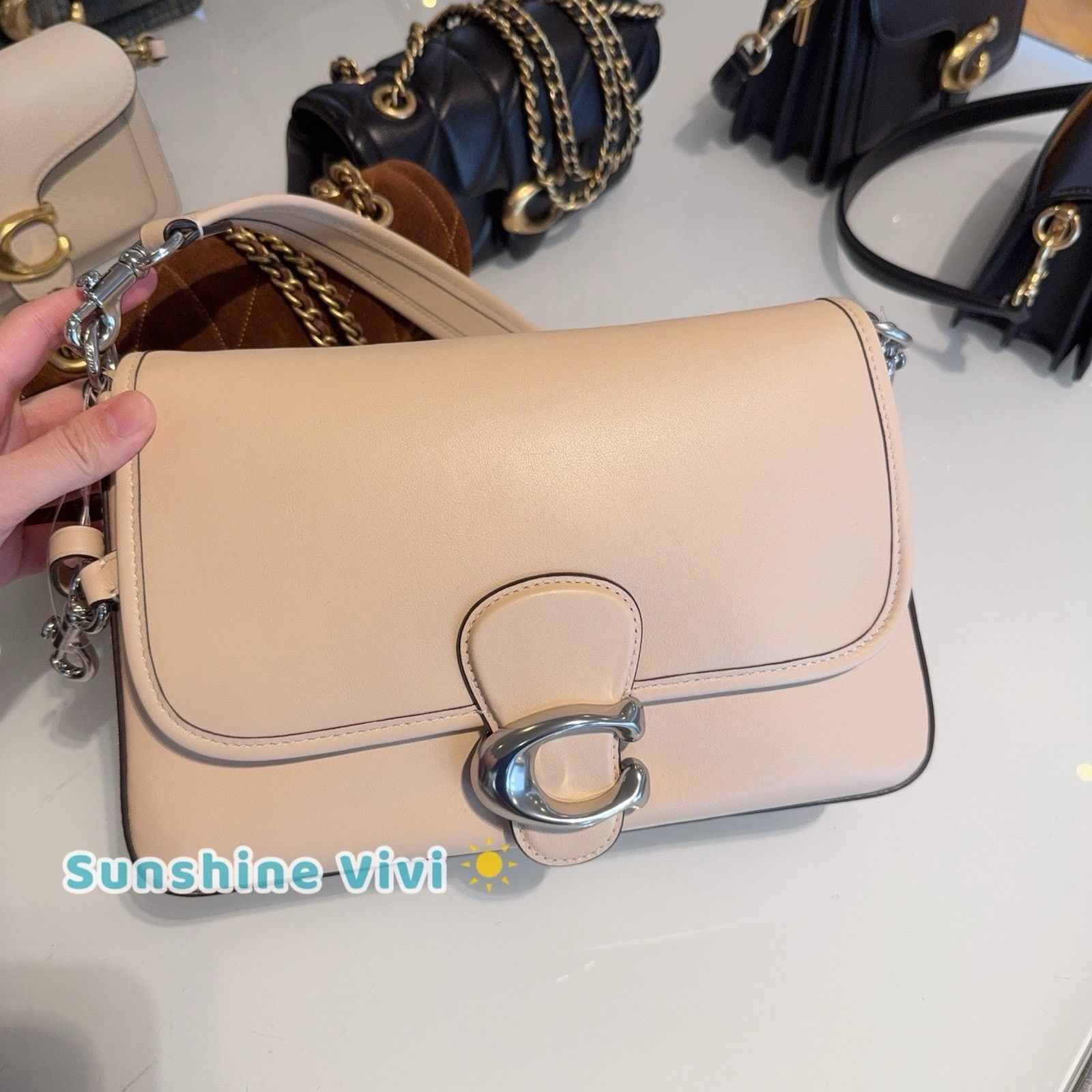 Coach NWT Coach Tabby Soft Leather Shoulder Bag C4823 LH/IVORY Size ONE SIZE - 1 Thumbnail
