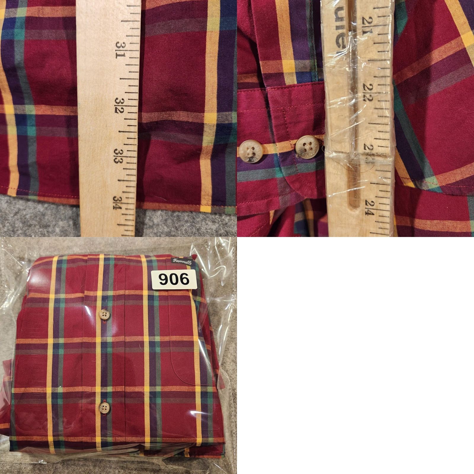 Faconnable VINTAGE Faconnable Shirt Mens 2XL Red Plaid Button-Down Long Sleeve 90s Size US XXL / EU 58 / 5 - 8 Thumbnail
