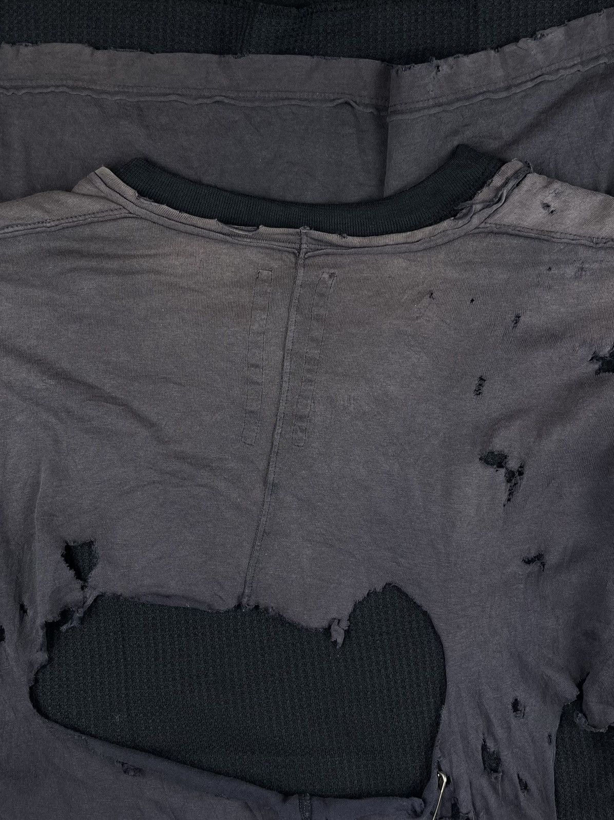 Rick Owens × Rick Owens Drkshdw × Vintage FW07 Rick Owens Exploder Poem Longsleeve Tshirt Thrashed Size US M / EU 48-50 / 2 - 4 Thumbnail