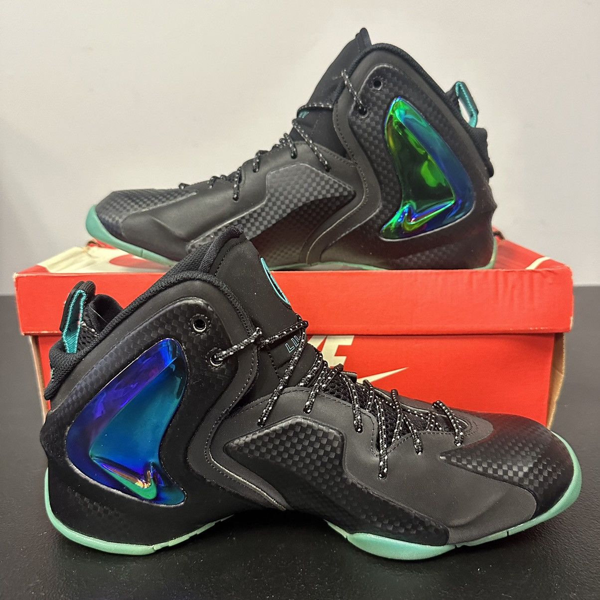 Nike Nike Air Lil Penny Posite Black Hyper Jade Reflective Men Size US 11.5 / EU 44-45 - 3 Thumbnail