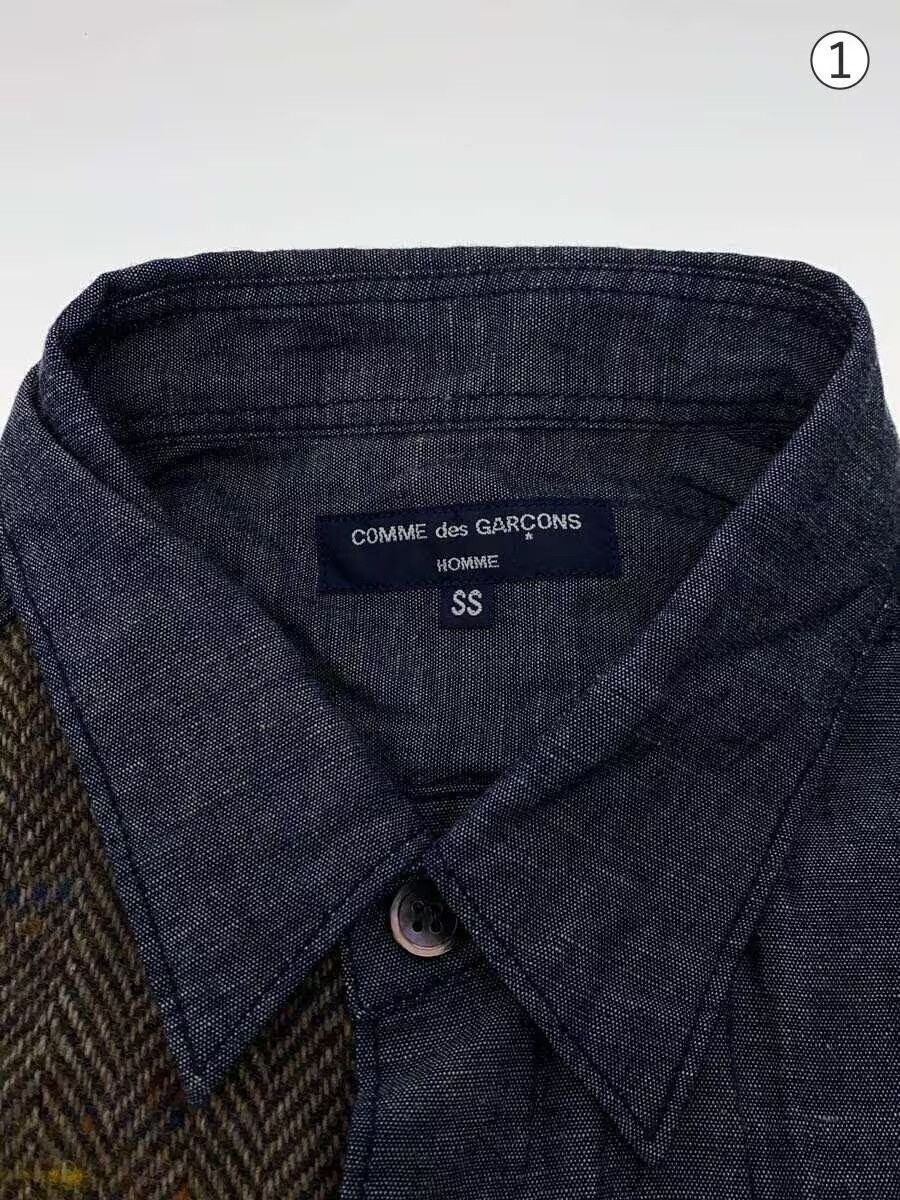 Comme des Garcons × Comme des Garcons Homme Reconstructed Patchwork Button Shirt Size US S / EU 44-46 / 1 - 4 Thumbnail