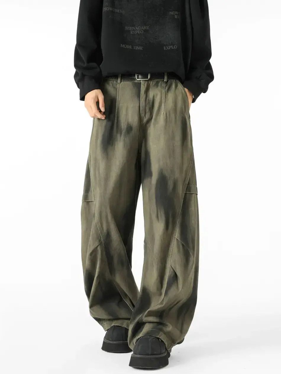 Japanese Brand Retro loose wide leg tie dye gradient jeans Size US 32 / EU 48 - 2 Thumbnail