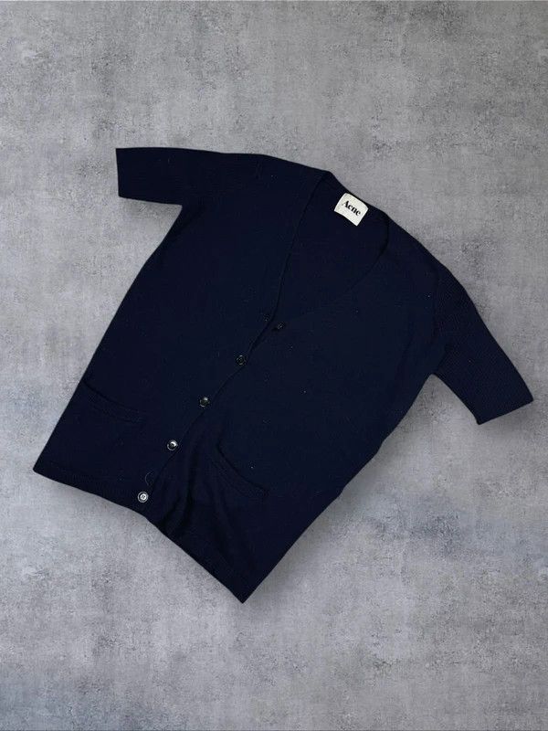 Acne Studios Acne Studios navy blue wool cardigan sweater M Size M / US 6-8 / IT 42-44 - 2 Thumbnail