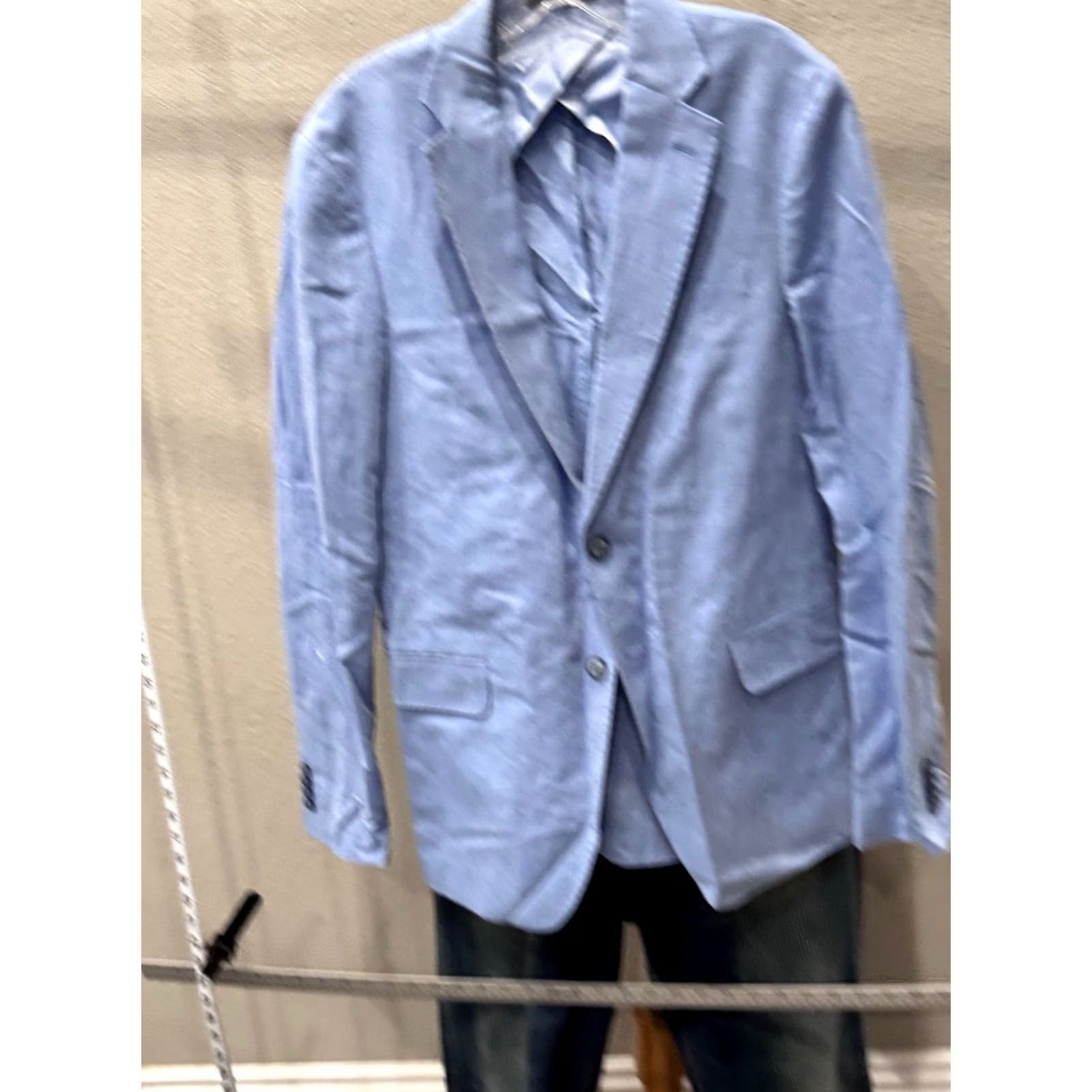 Vintage Arber Blue Linen Ctn Jacket Coat Sz 84 40 R Medium M Blazer Men XS? Size 40R - 3 Thumbnail