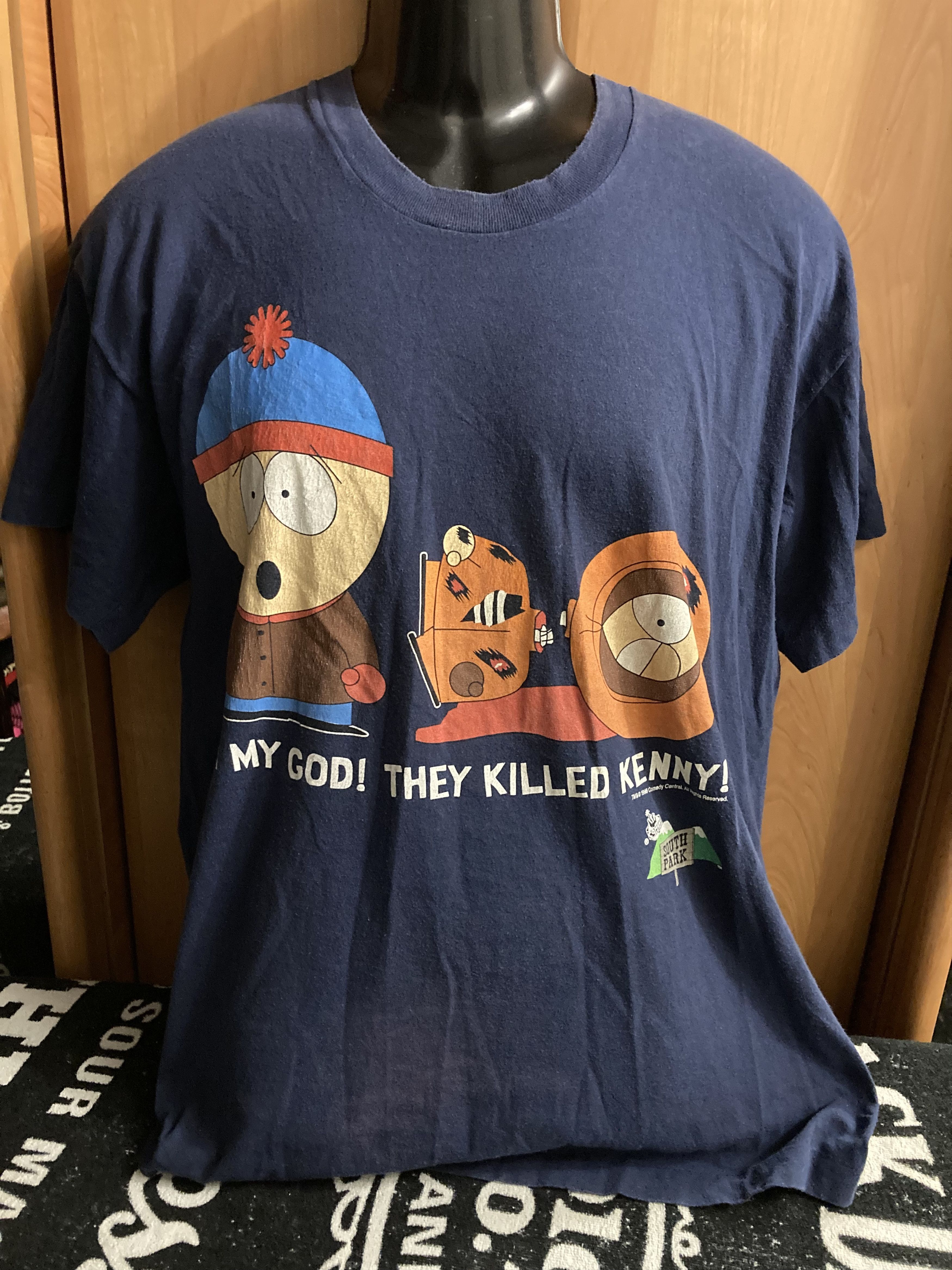 Vintage Vtg.South Park 1998 T Shirt Oh My God They Killed Kenny Size US XL / EU 56 / 4 - 1 Thumbnail