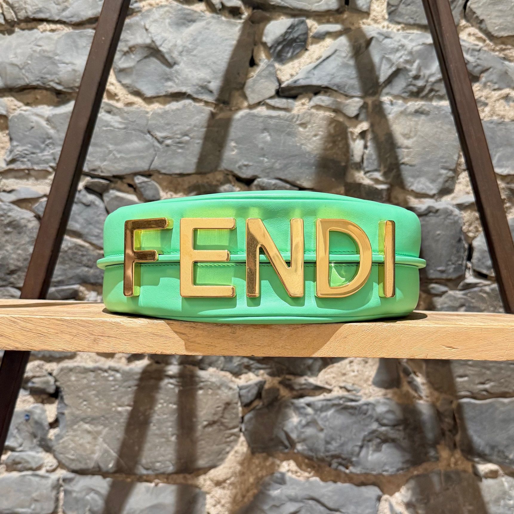 Fendi Fendi Green Leather Fendigraphy Small Bag Size ONE SIZE - 6 Thumbnail