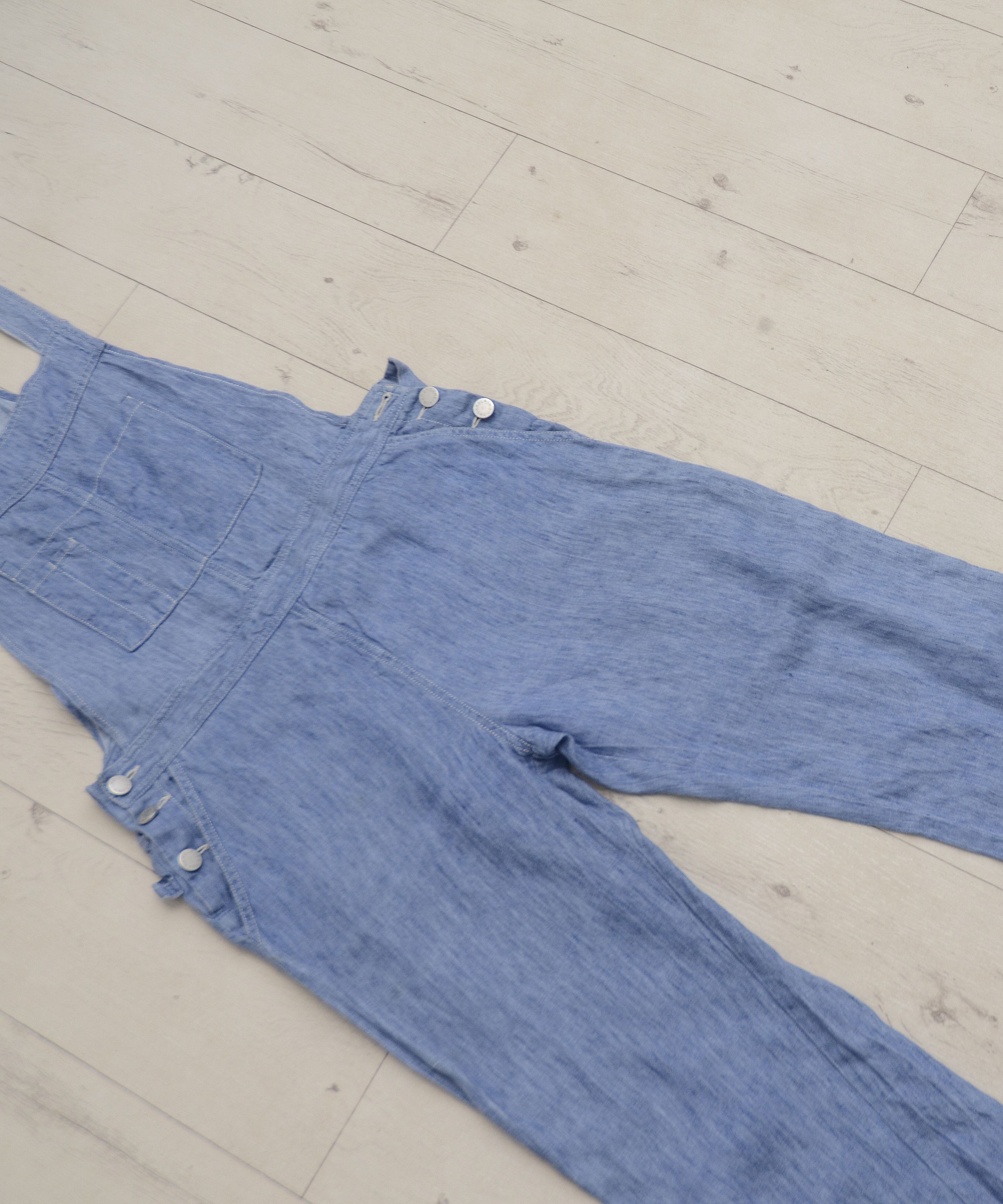 Designer × Gerard Darel Gerard Darel Paris Denim Cropped Jumpsuit Linen Overall Size 26" / US 2 / IT 38 - 6 Thumbnail