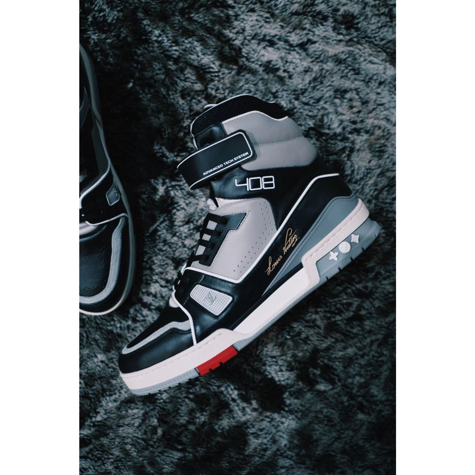 Louis Vuitton Louis Vuitton LV Trainer Sneaker Boot Black High Top Size US 8 / EU 41 - 3 Thumbnail